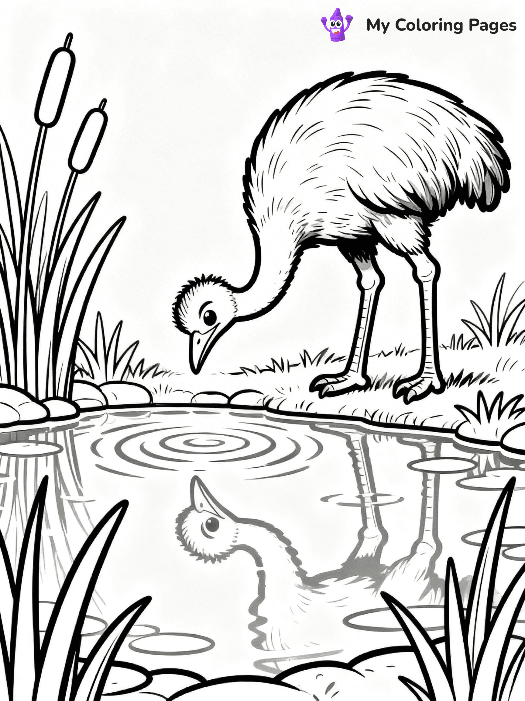 Emu Coloring Pages - 13
