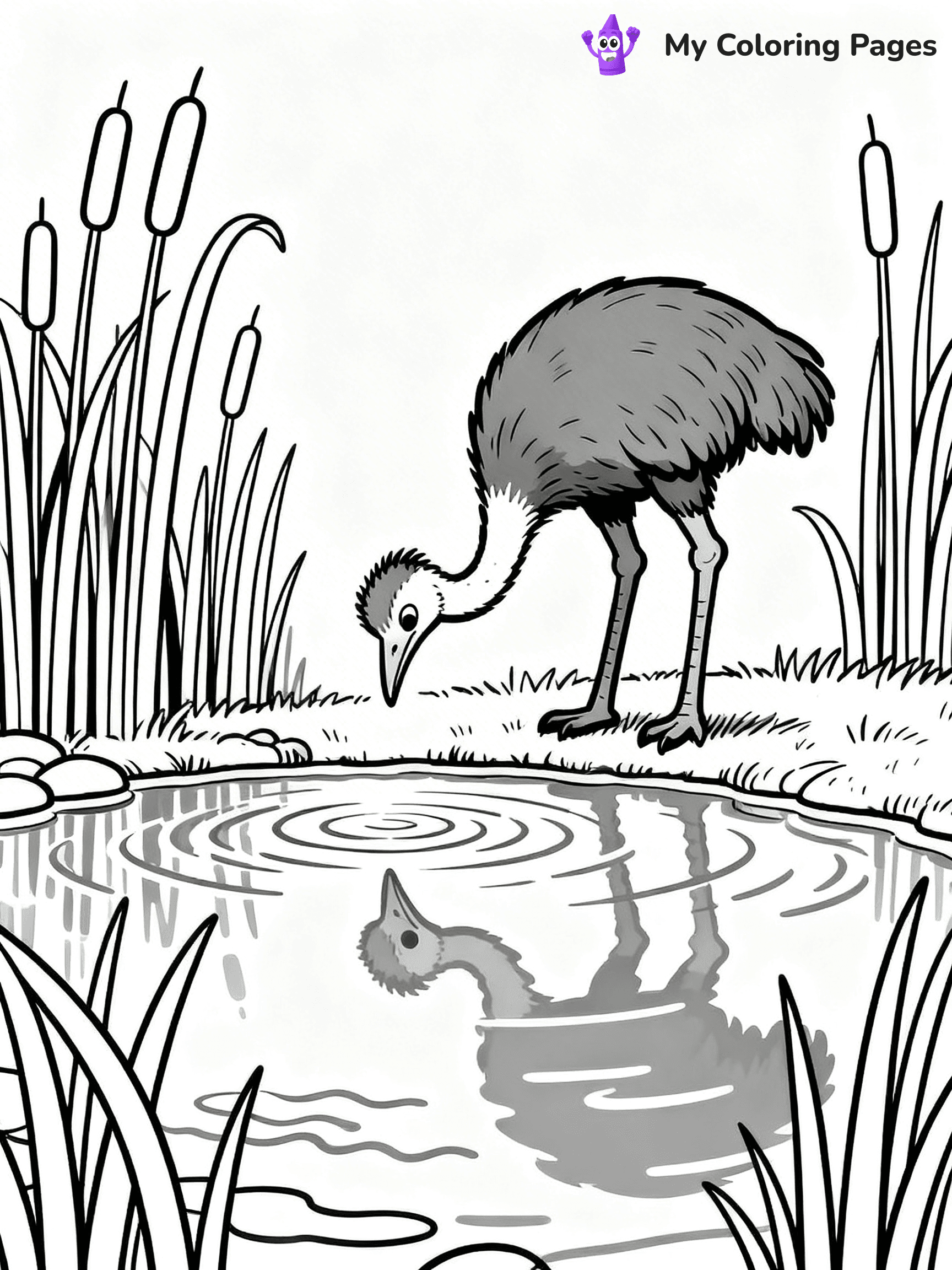 Emu Coloring Pages - 11