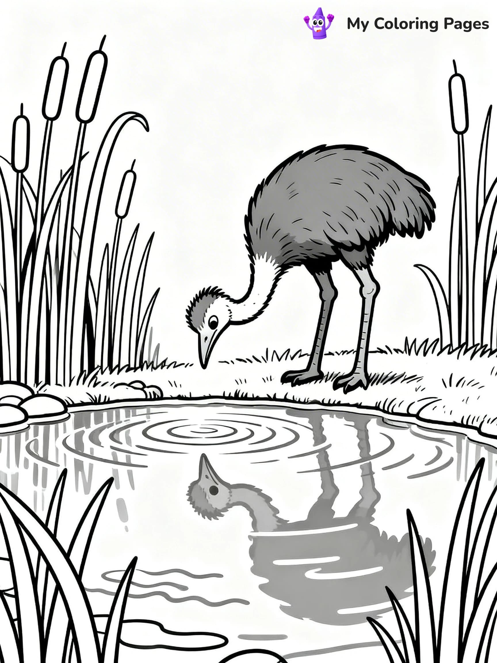 Emu Coloring Pages - 11