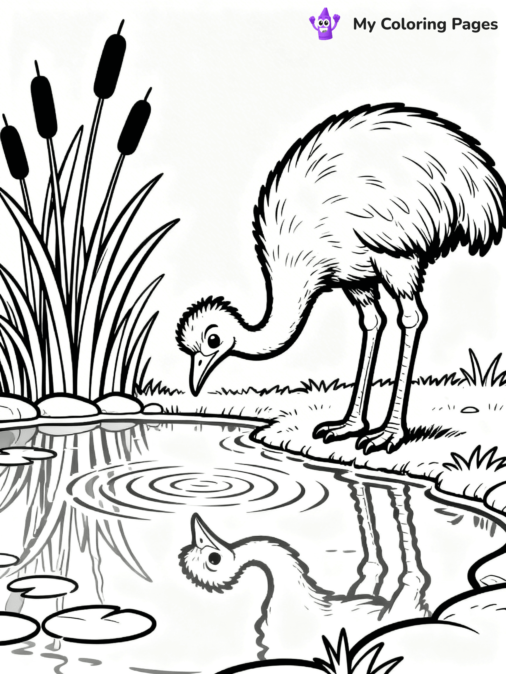 Emu Coloring Pages - 10