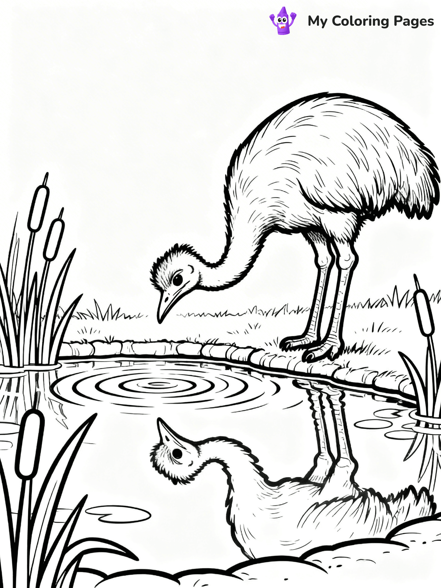 Emu Coloring Pages - 8