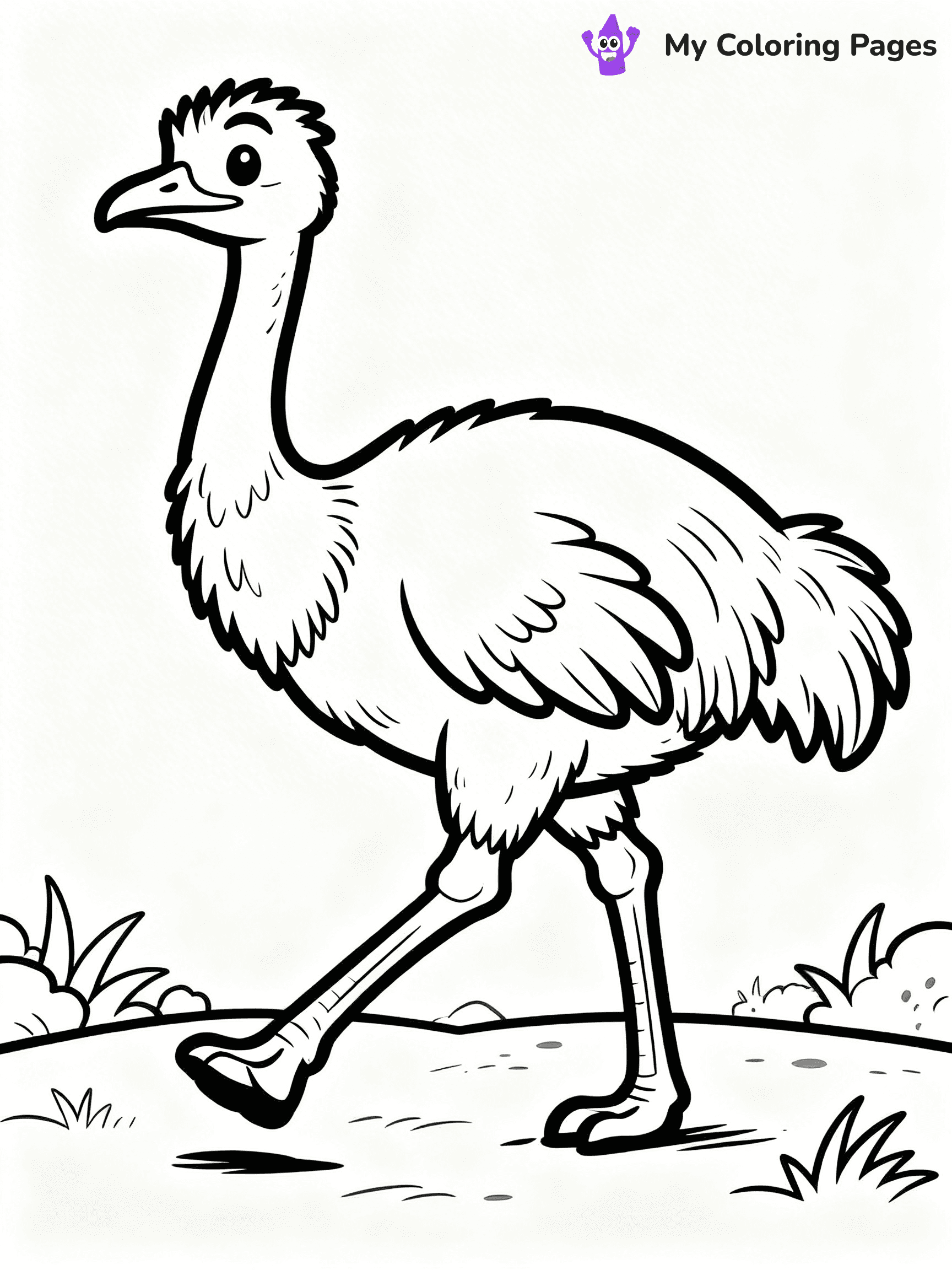 Emu Coloring Pages - 7