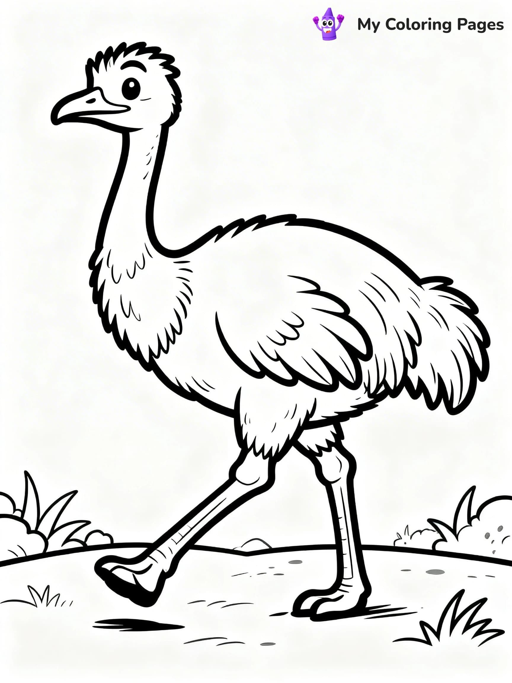 Emu Coloring Pages - 7