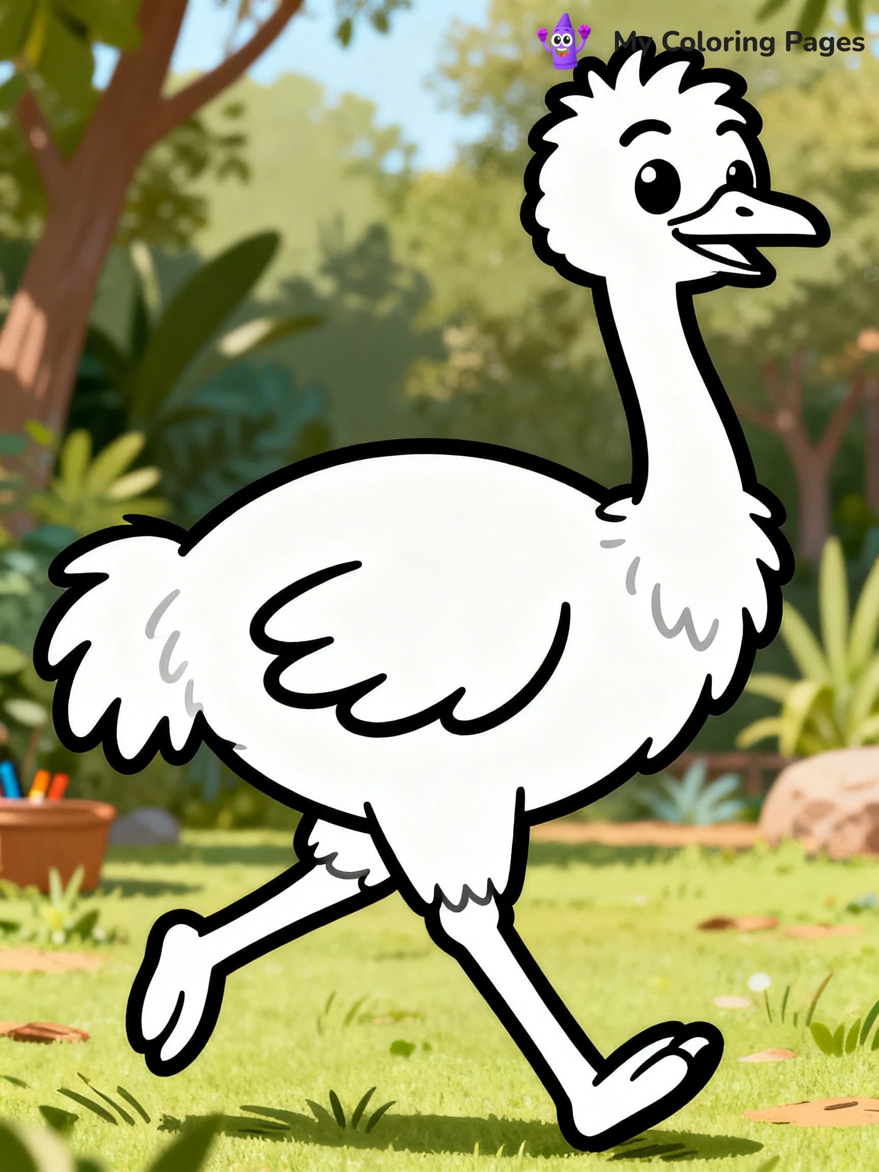 Emu Coloring Pages - 4