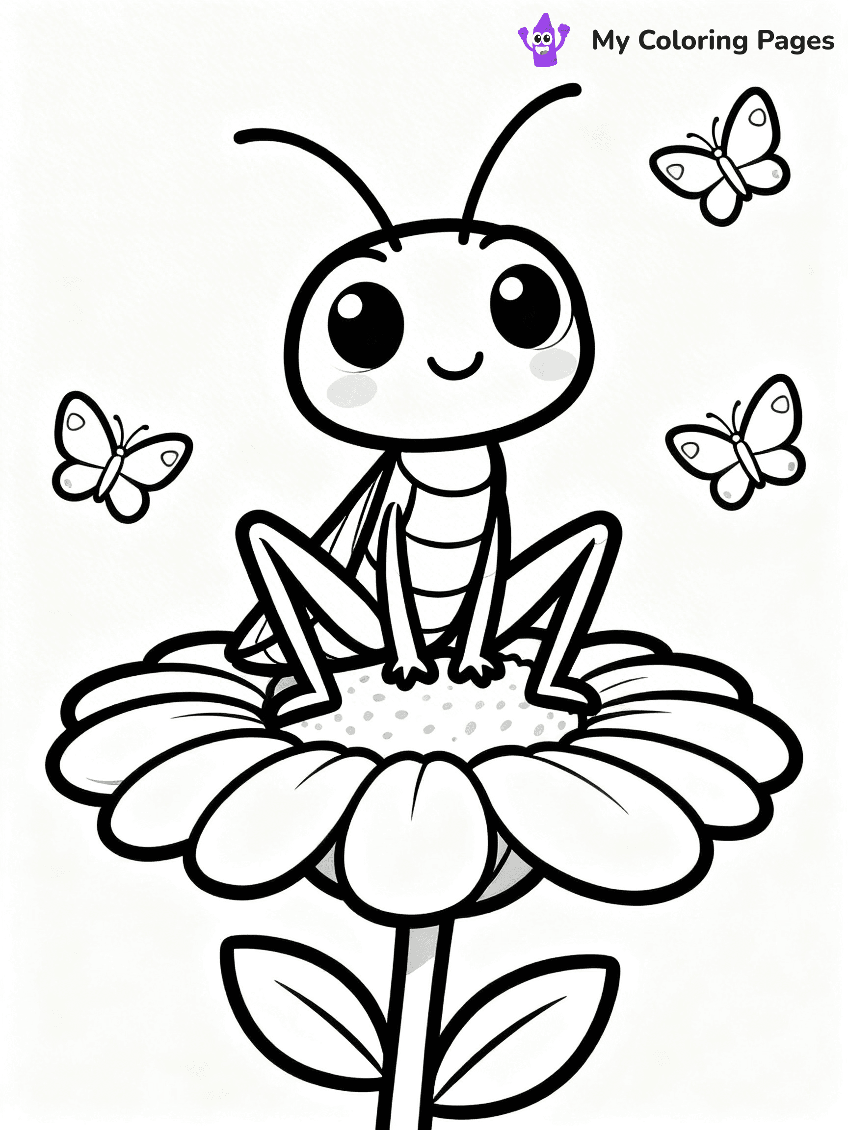 Grasshopper Coloring Pages - 35