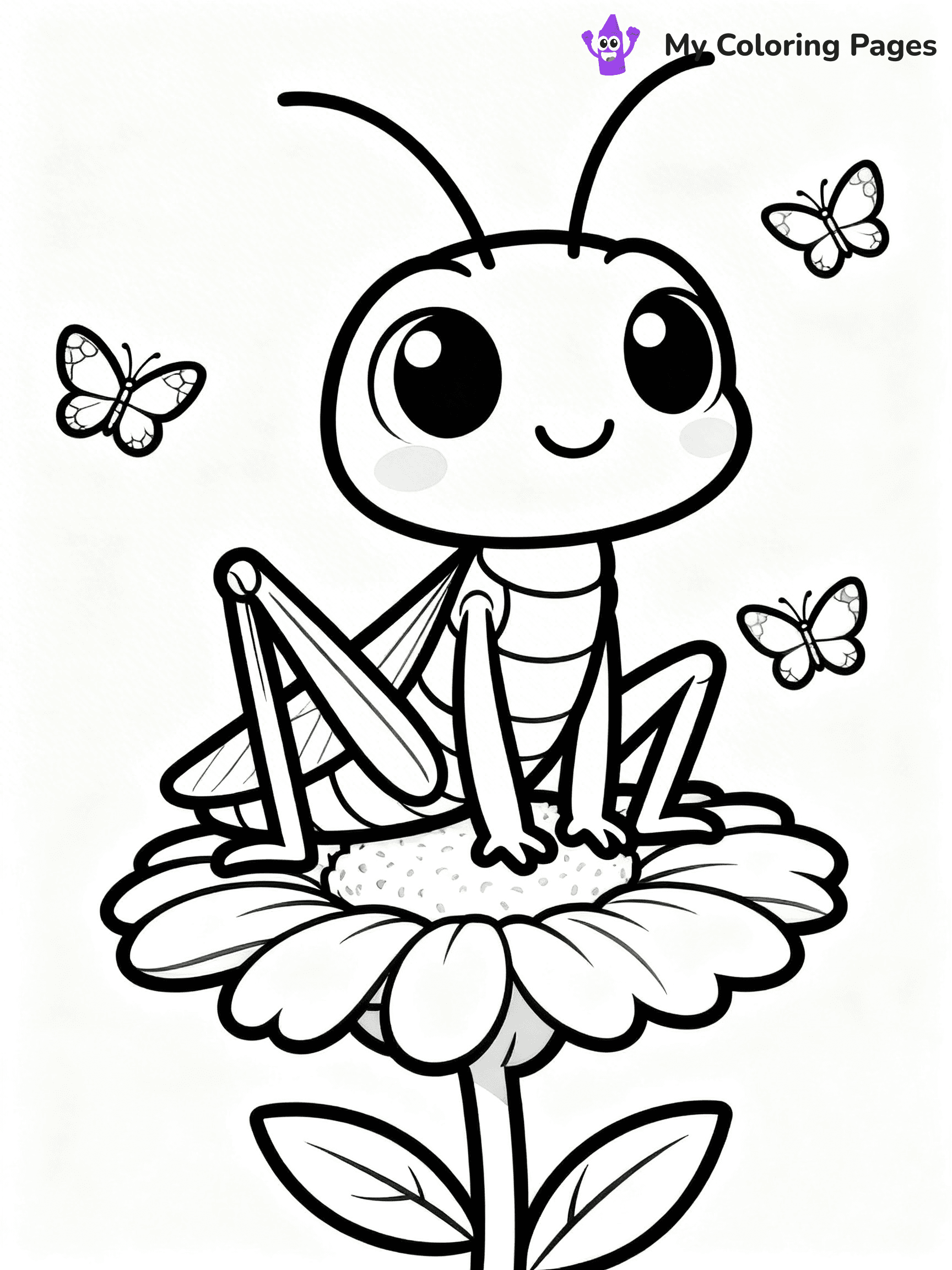 Grasshopper Coloring Pages - 34