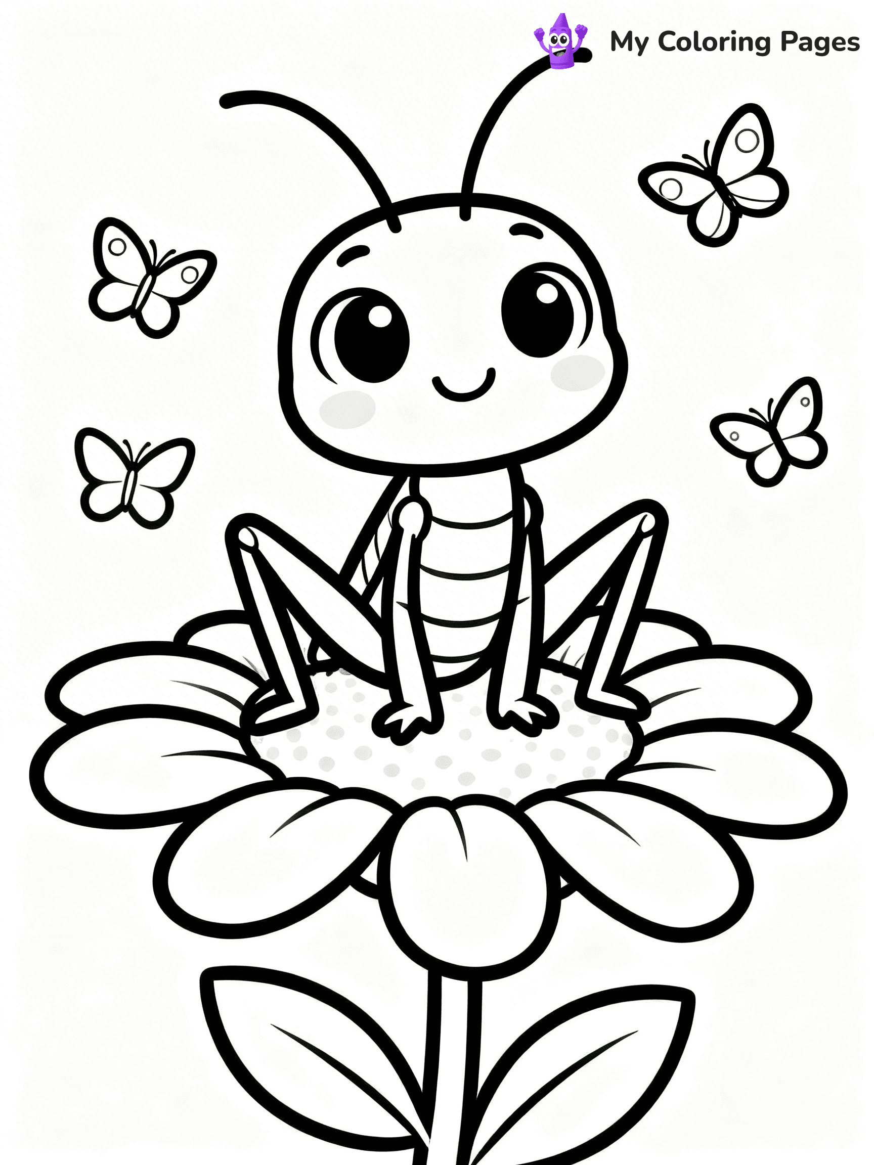 Grasshopper Coloring Pages - 33