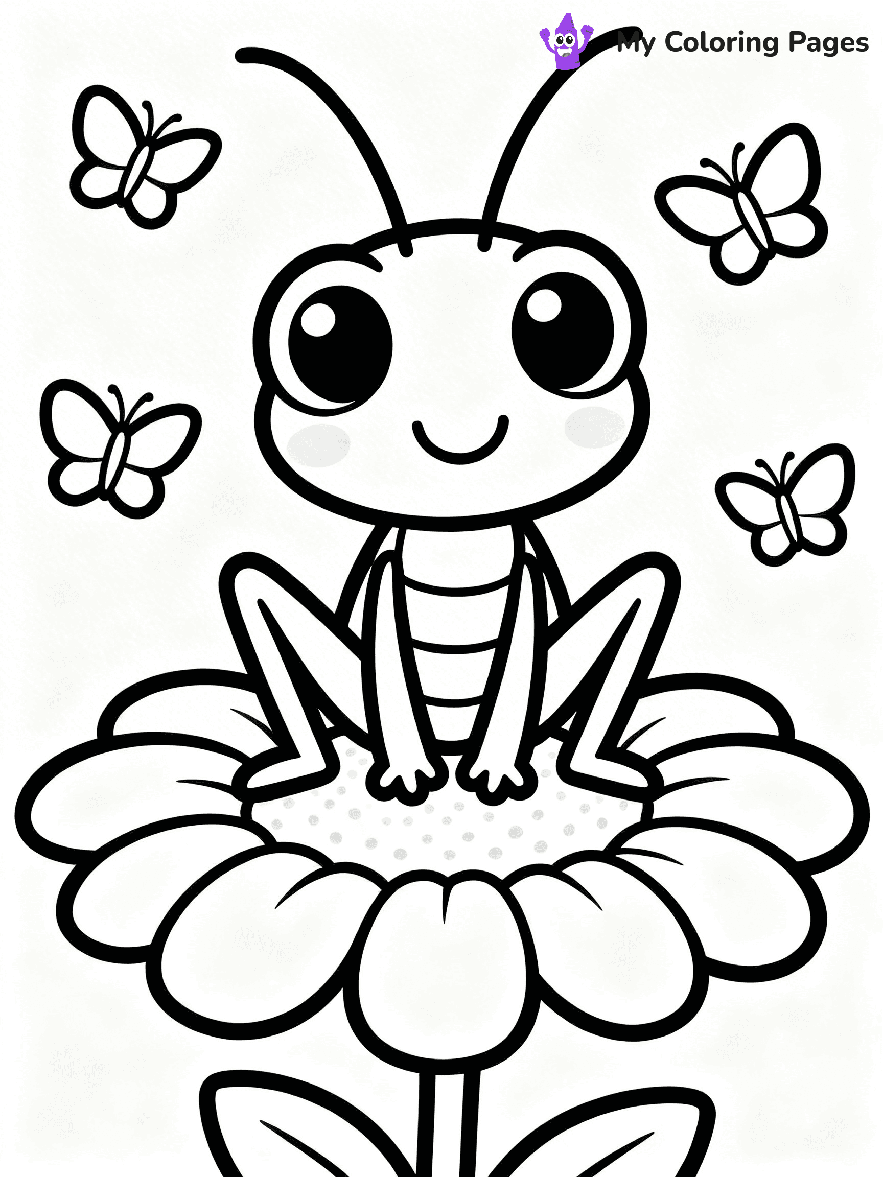 Grasshopper Coloring Pages - 32