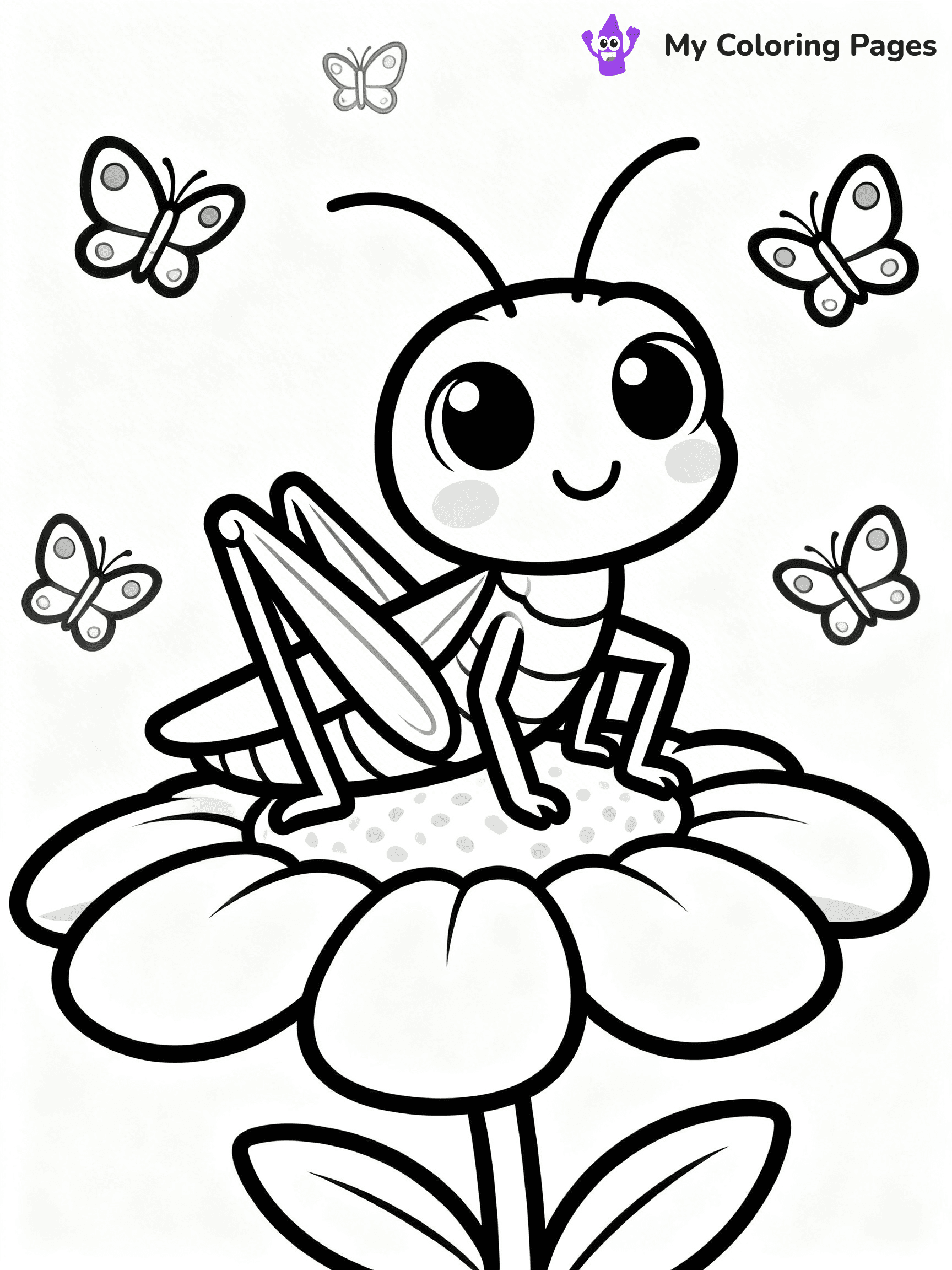 Grasshopper Coloring Pages - 31