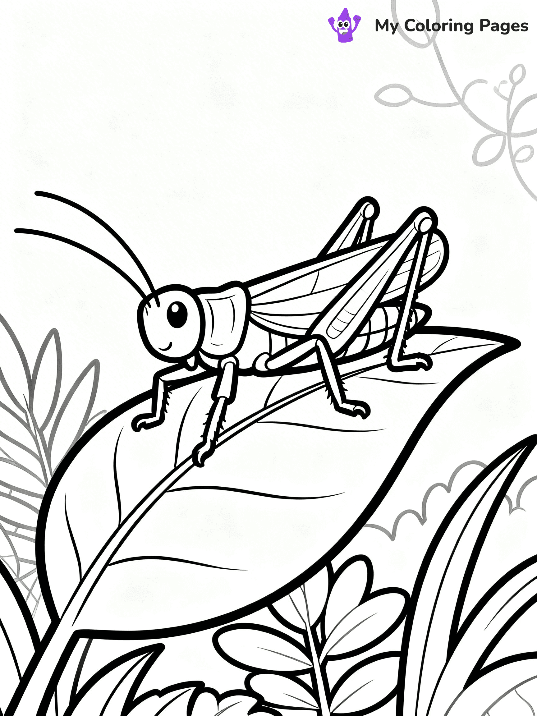 Grasshopper Coloring Pages - 26