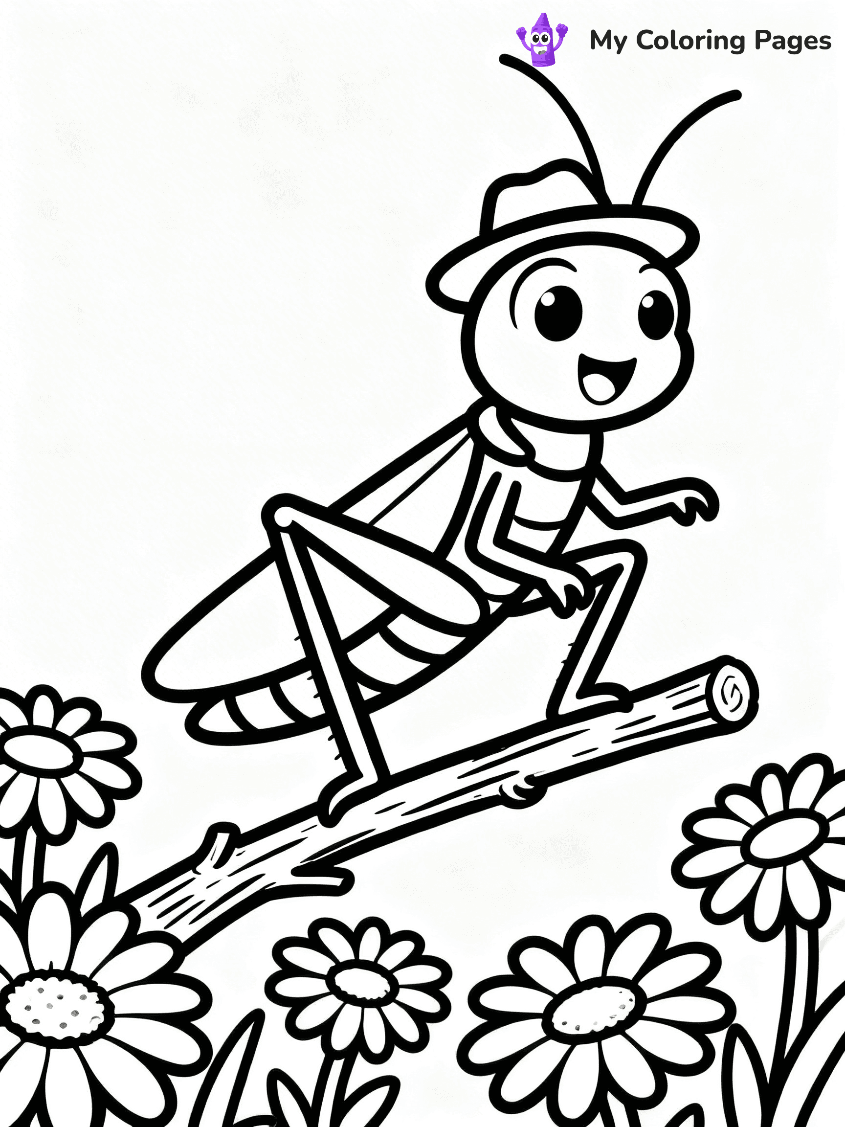 Grasshopper Coloring Pages - 21