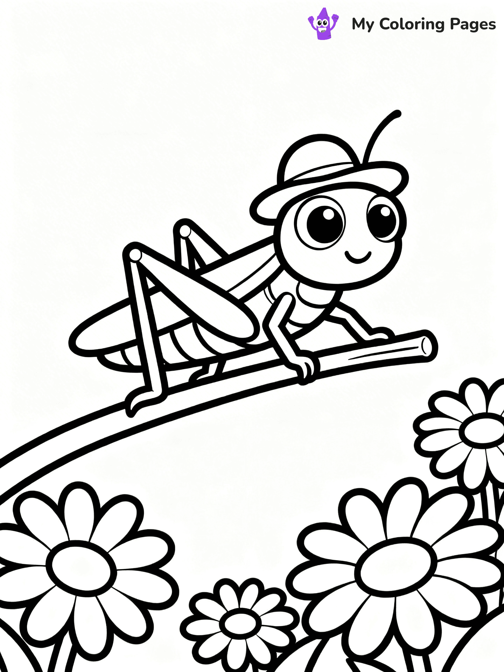 Grasshopper Coloring Pages - 20