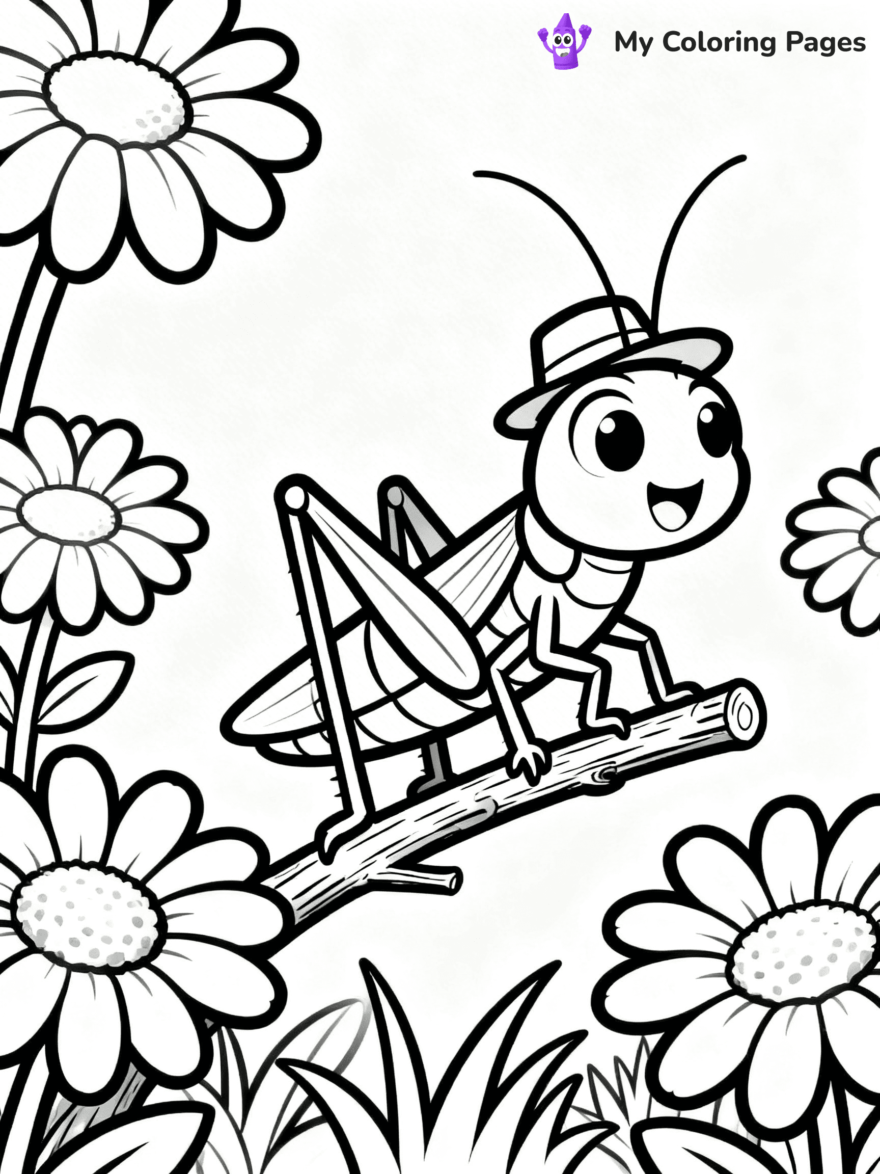 Grasshopper Coloring Pages - 18