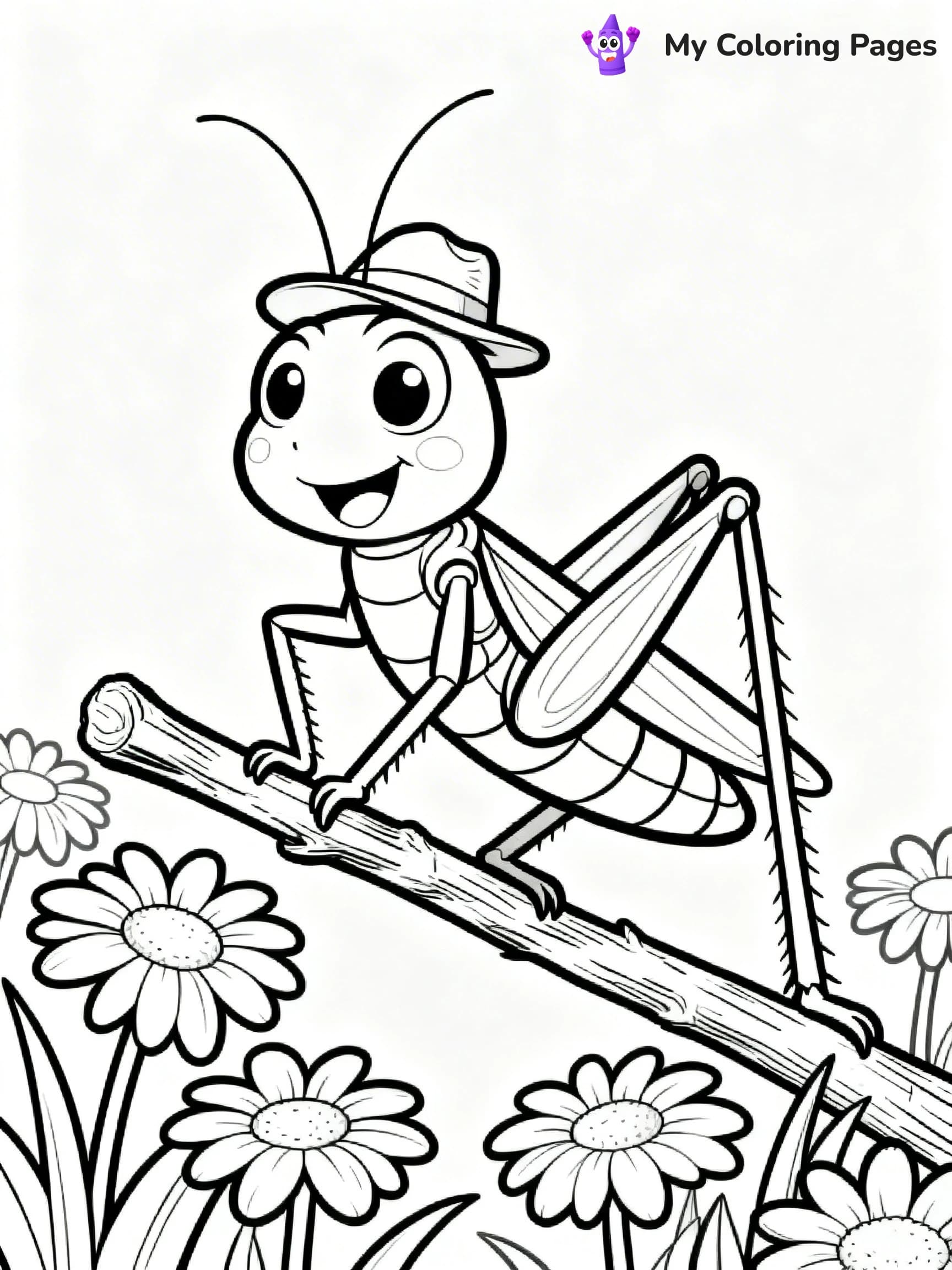 Grasshopper Coloring Pages - 16