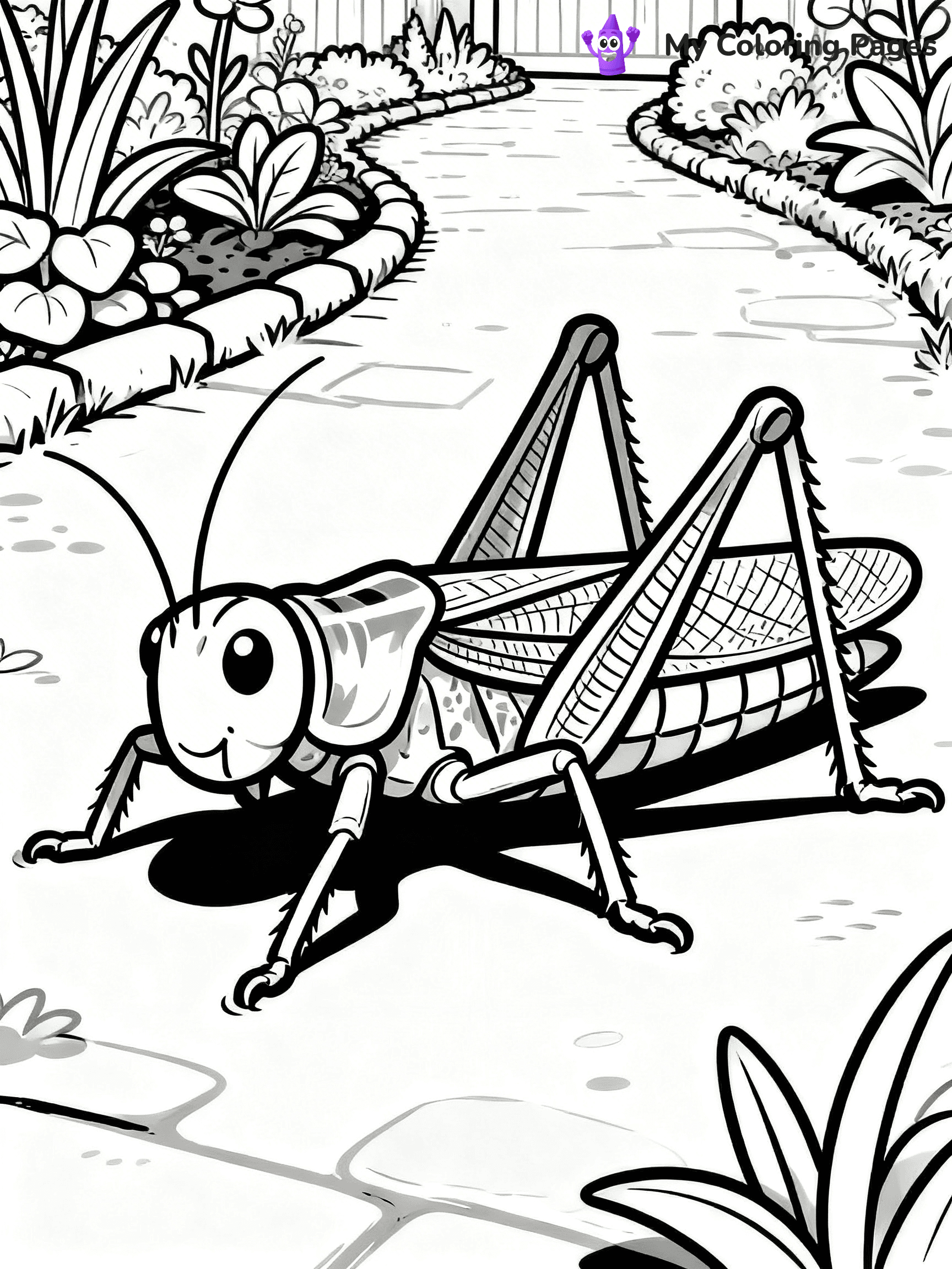 Grasshopper Coloring Pages - 12