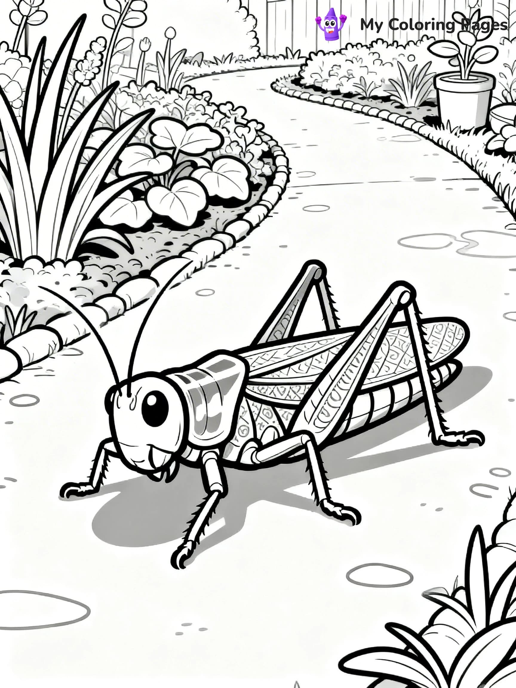 Grasshopper Coloring Pages - 11