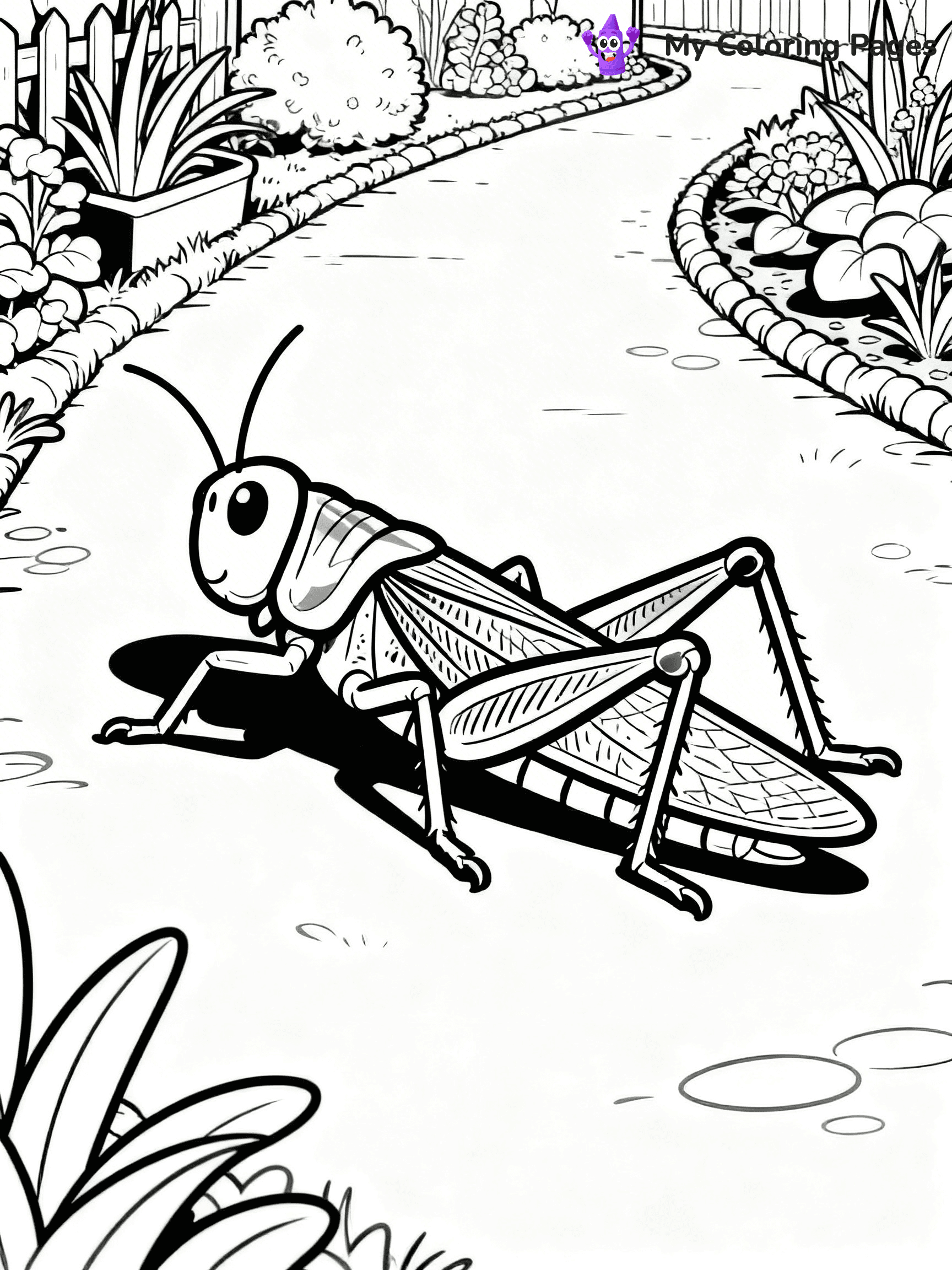 Grasshopper Coloring Pages - 10