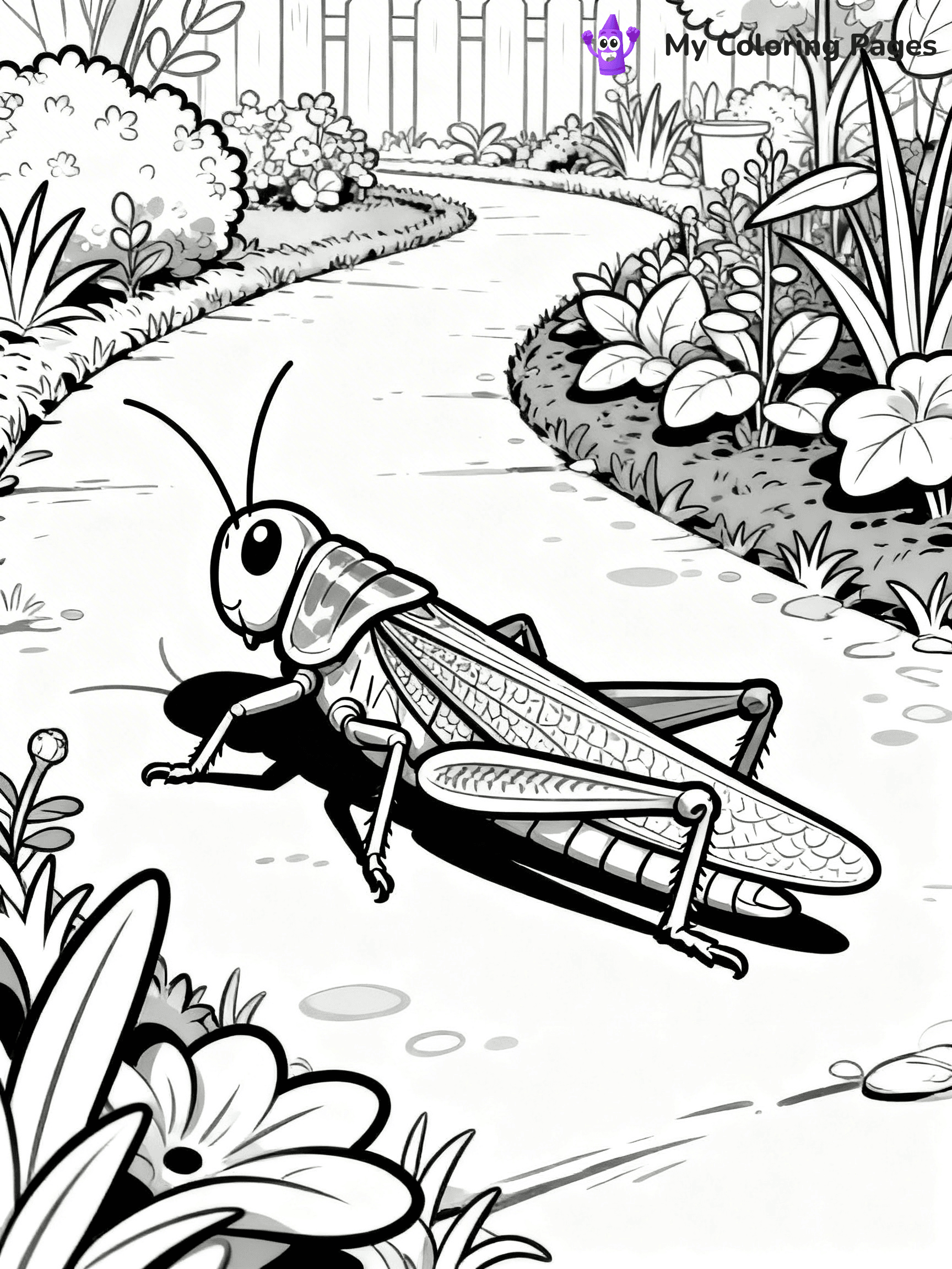 Grasshopper Coloring Pages - 9