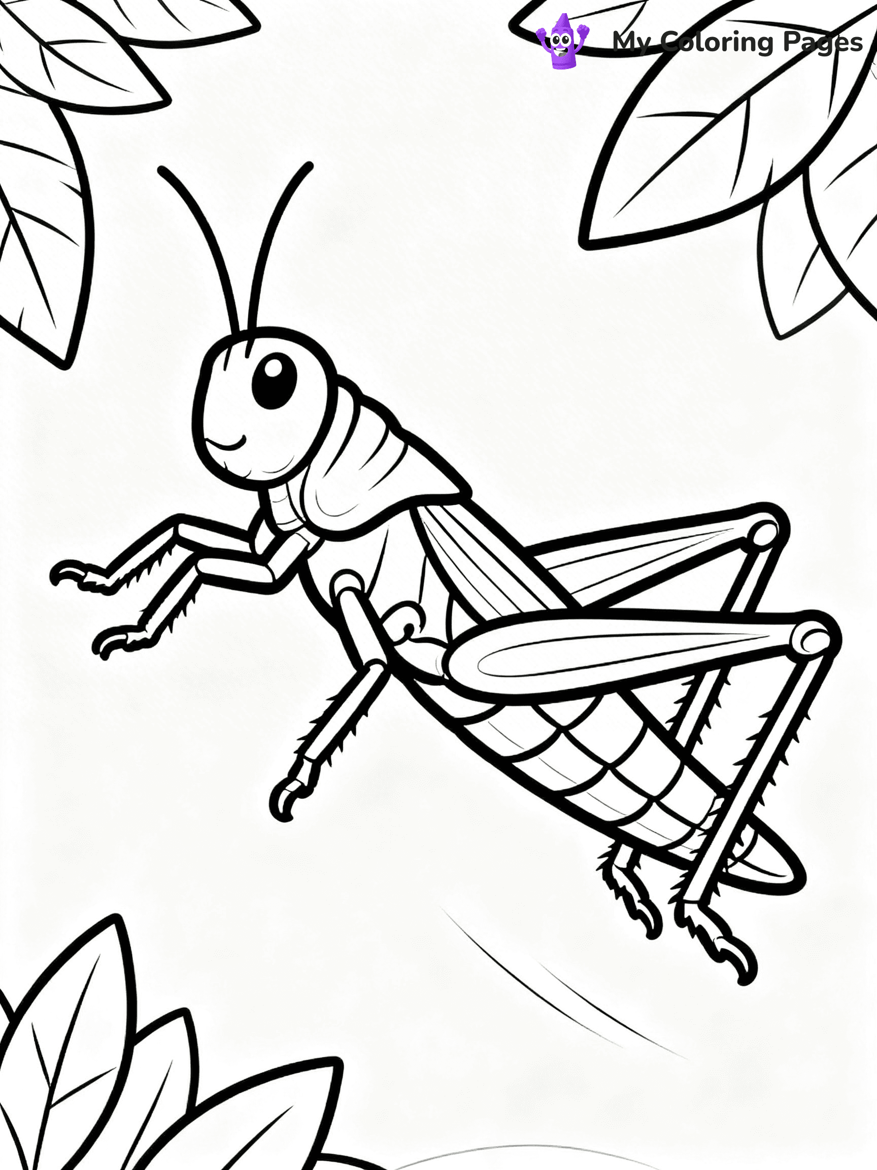 Grasshopper Coloring Pages - 4