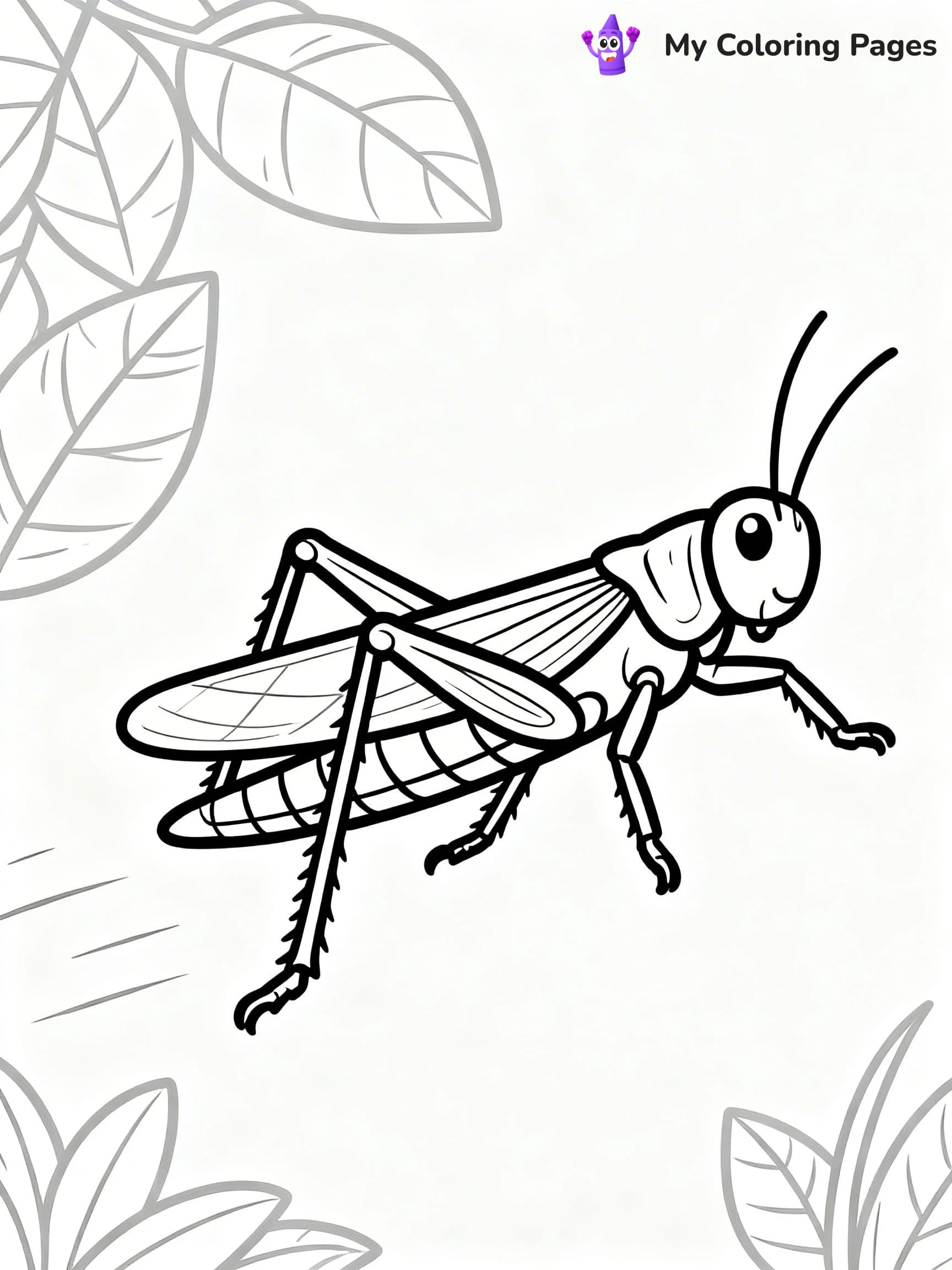 Grasshopper Coloring Pages - 2
