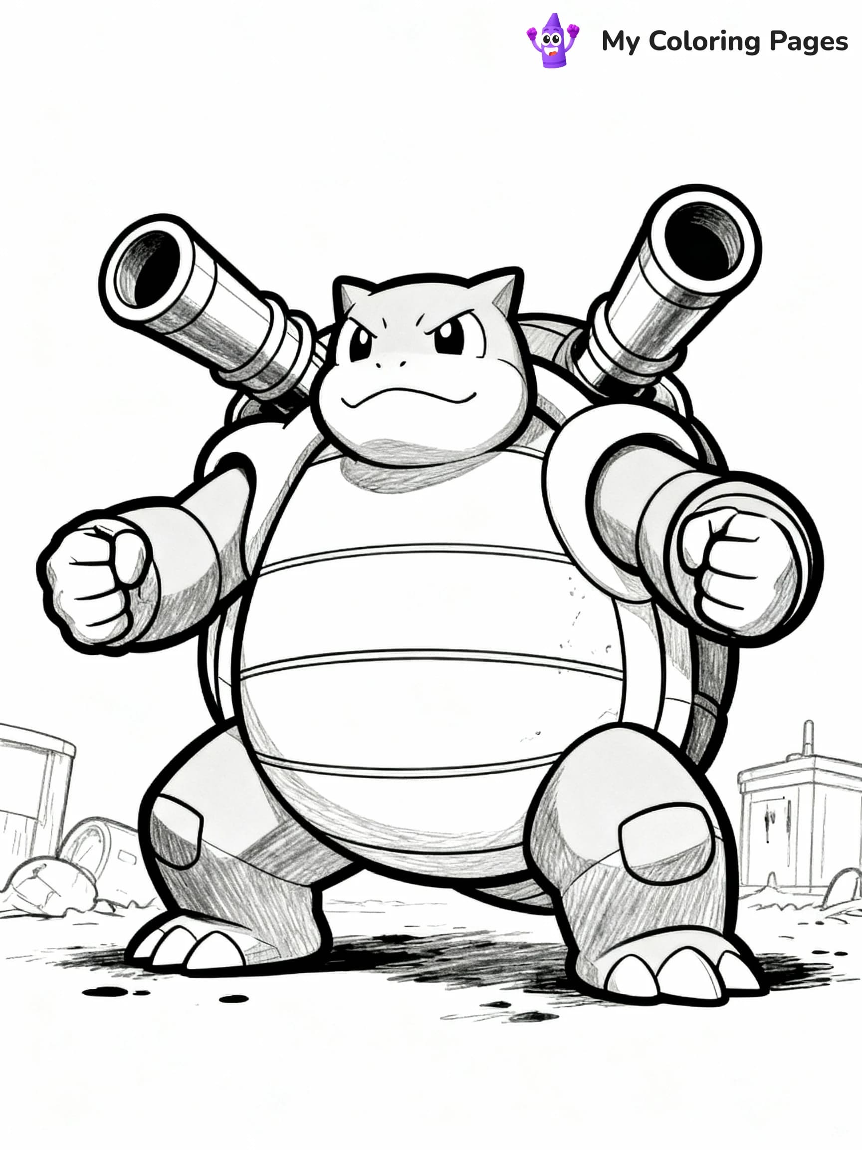 Blastoise Coloring Pages - 11