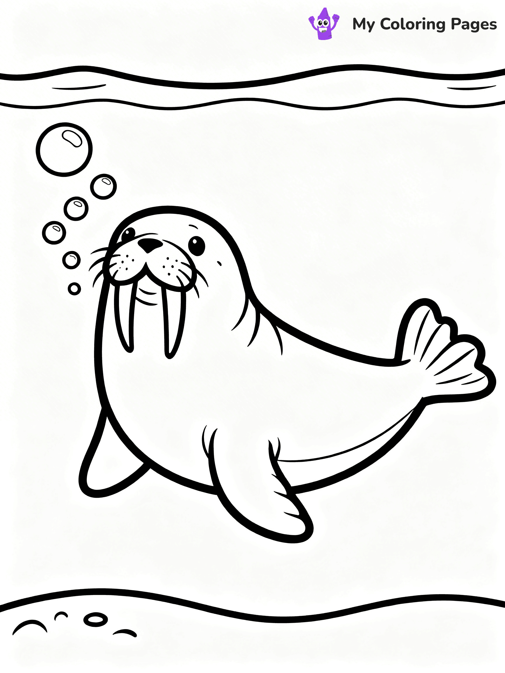 Walrus Coloring Pages - 30