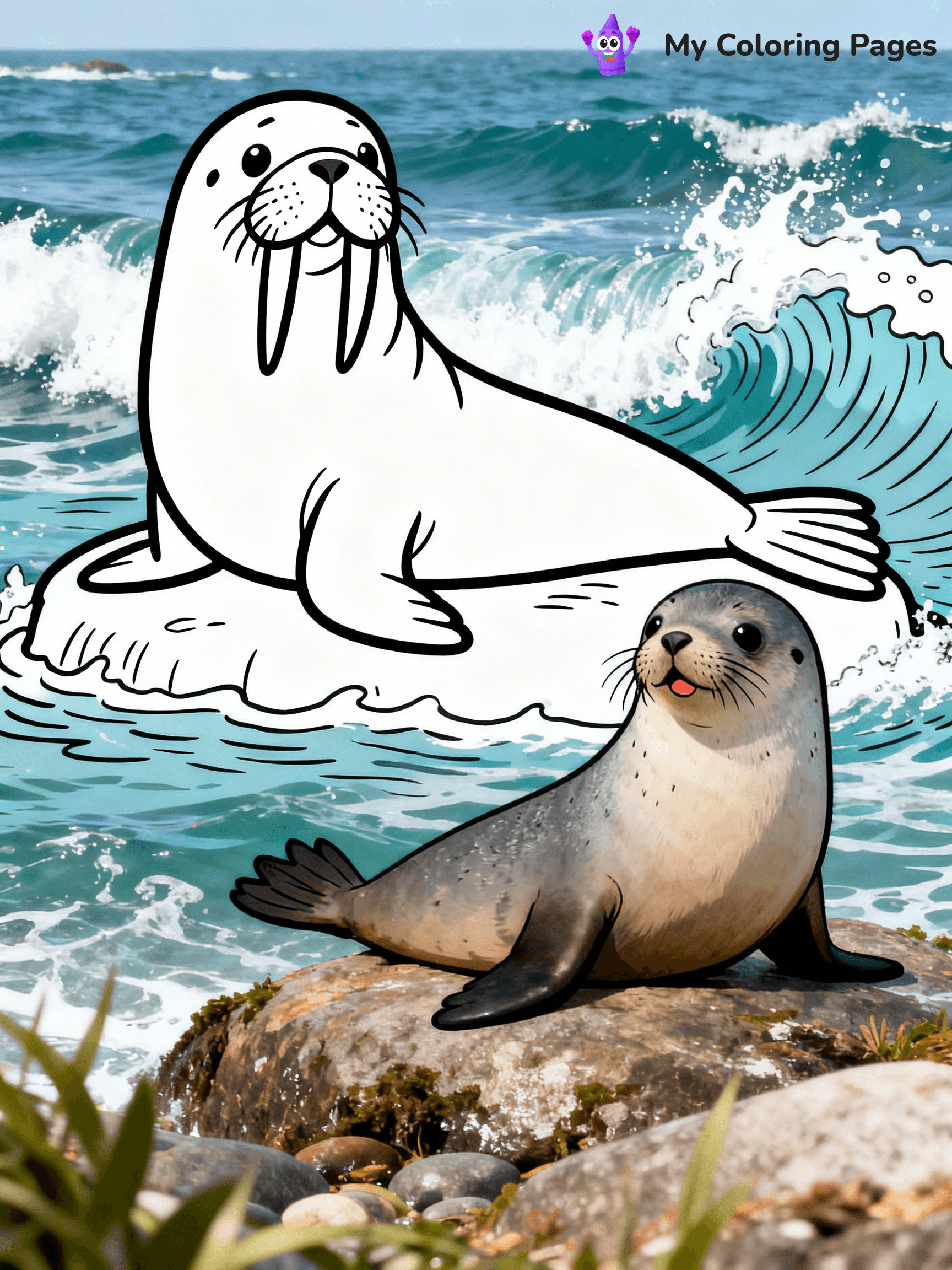 Walrus Coloring Pages - 19