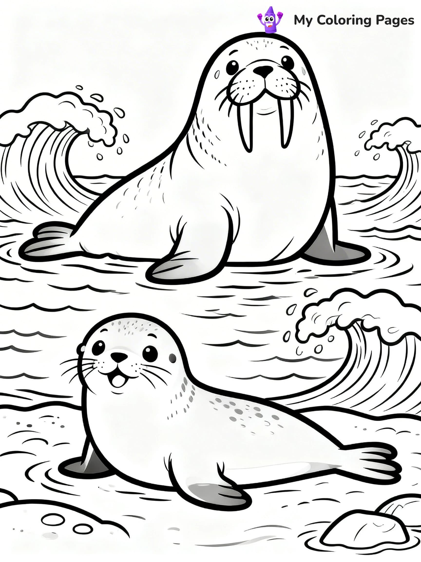 Walrus Coloring Pages - 17