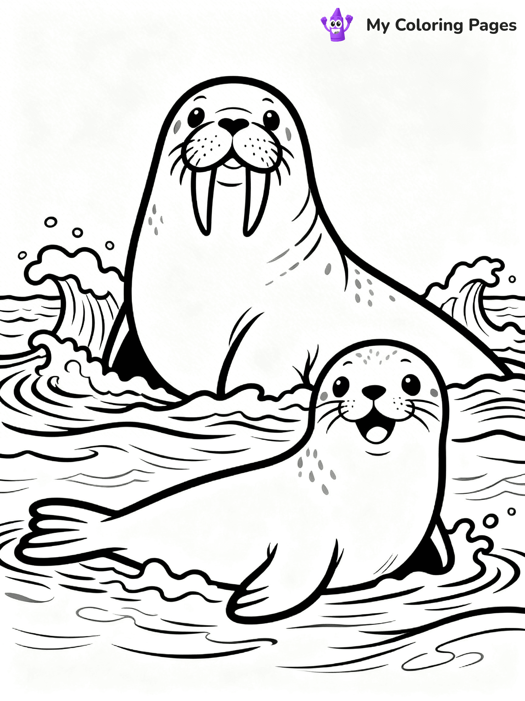 Walrus Coloring Pages - 16