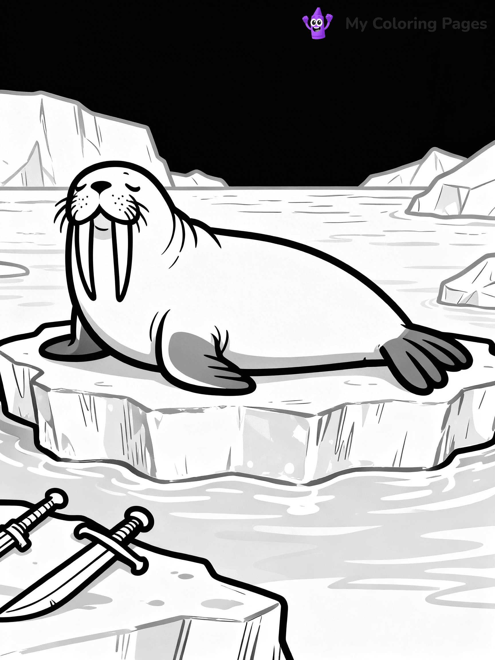 Walrus Coloring Pages - 9