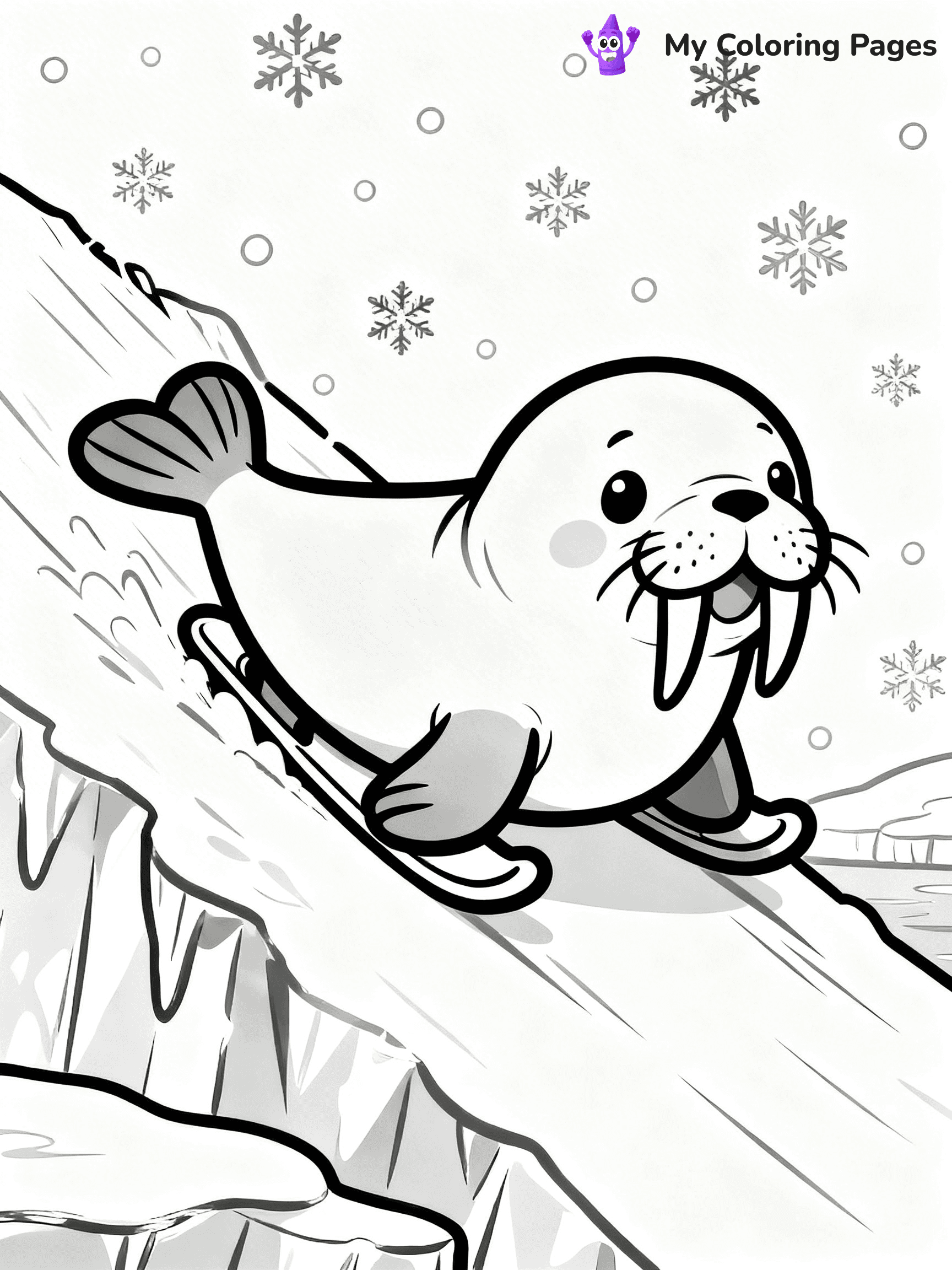 Walrus Coloring Pages - 7