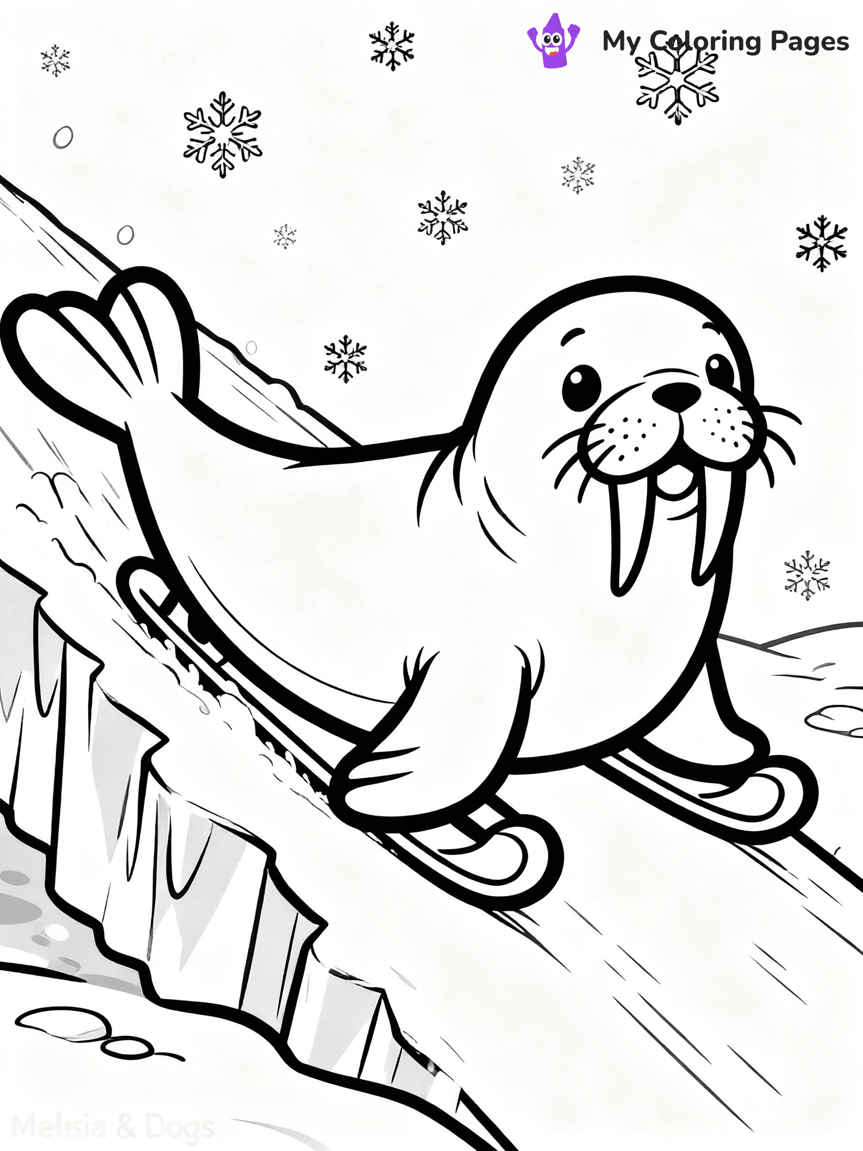 Walrus Coloring Pages - 4
