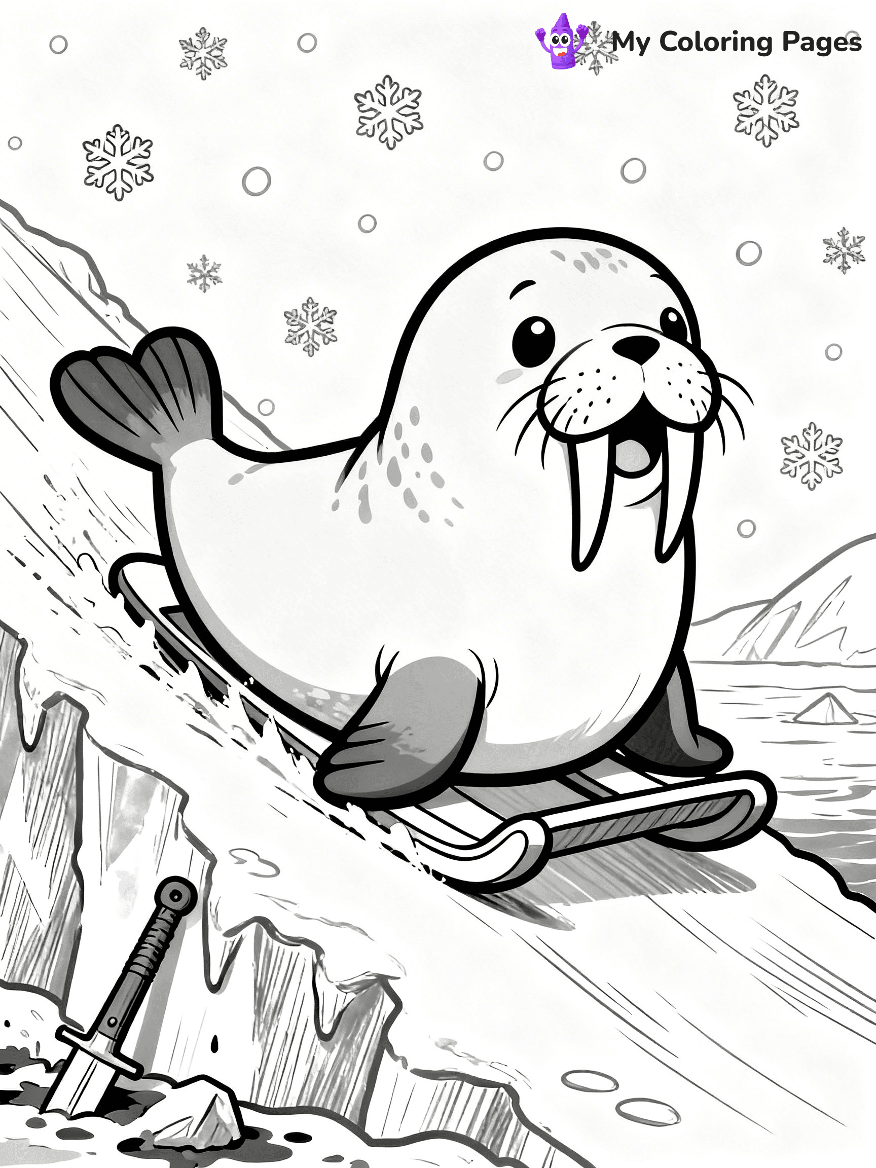 Walrus Coloring Pages - 3