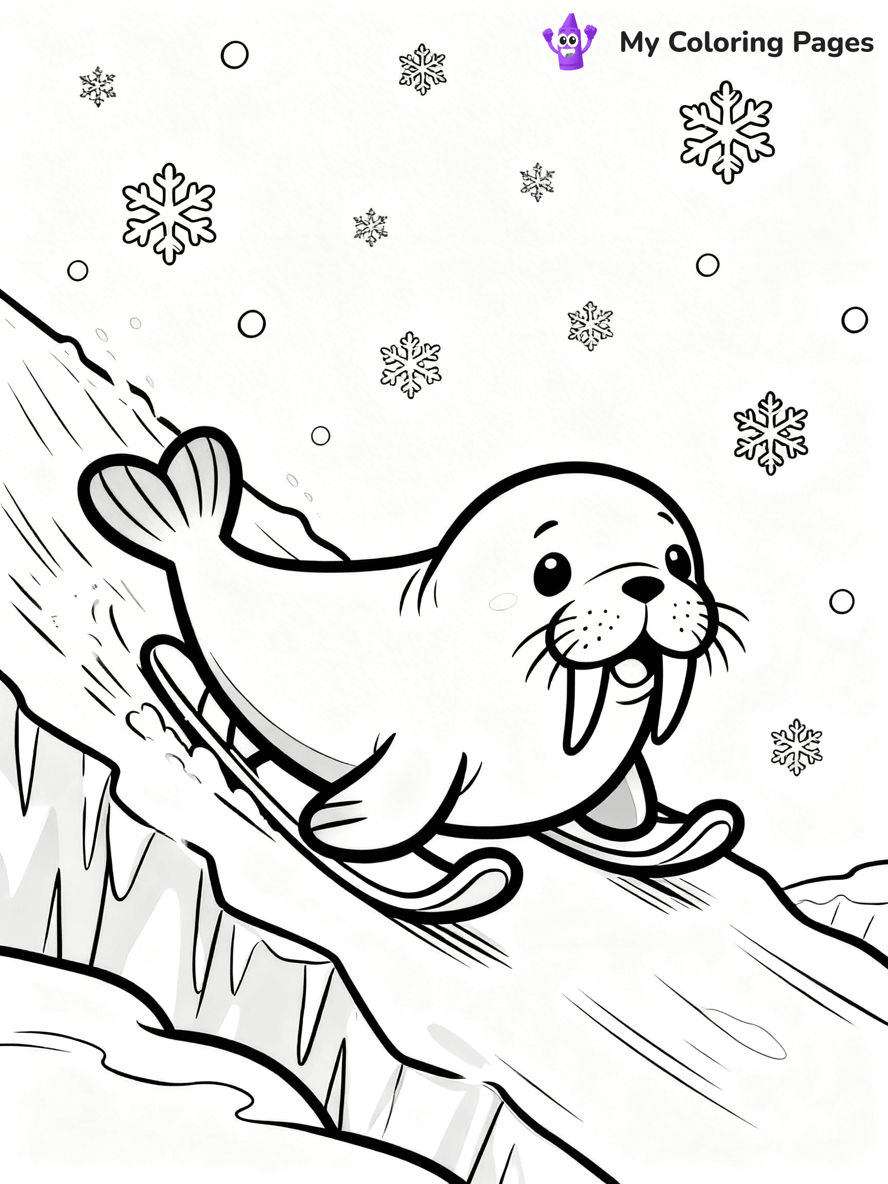 Walrus Coloring Pages - 2