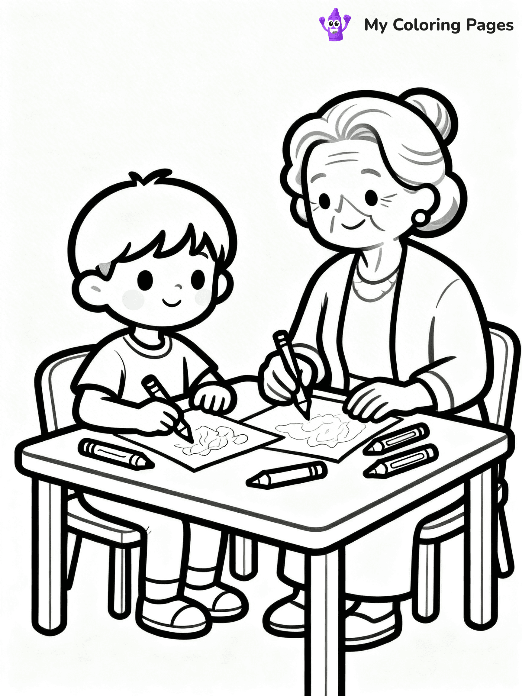 Grandparents Day Coloring Pages - 22