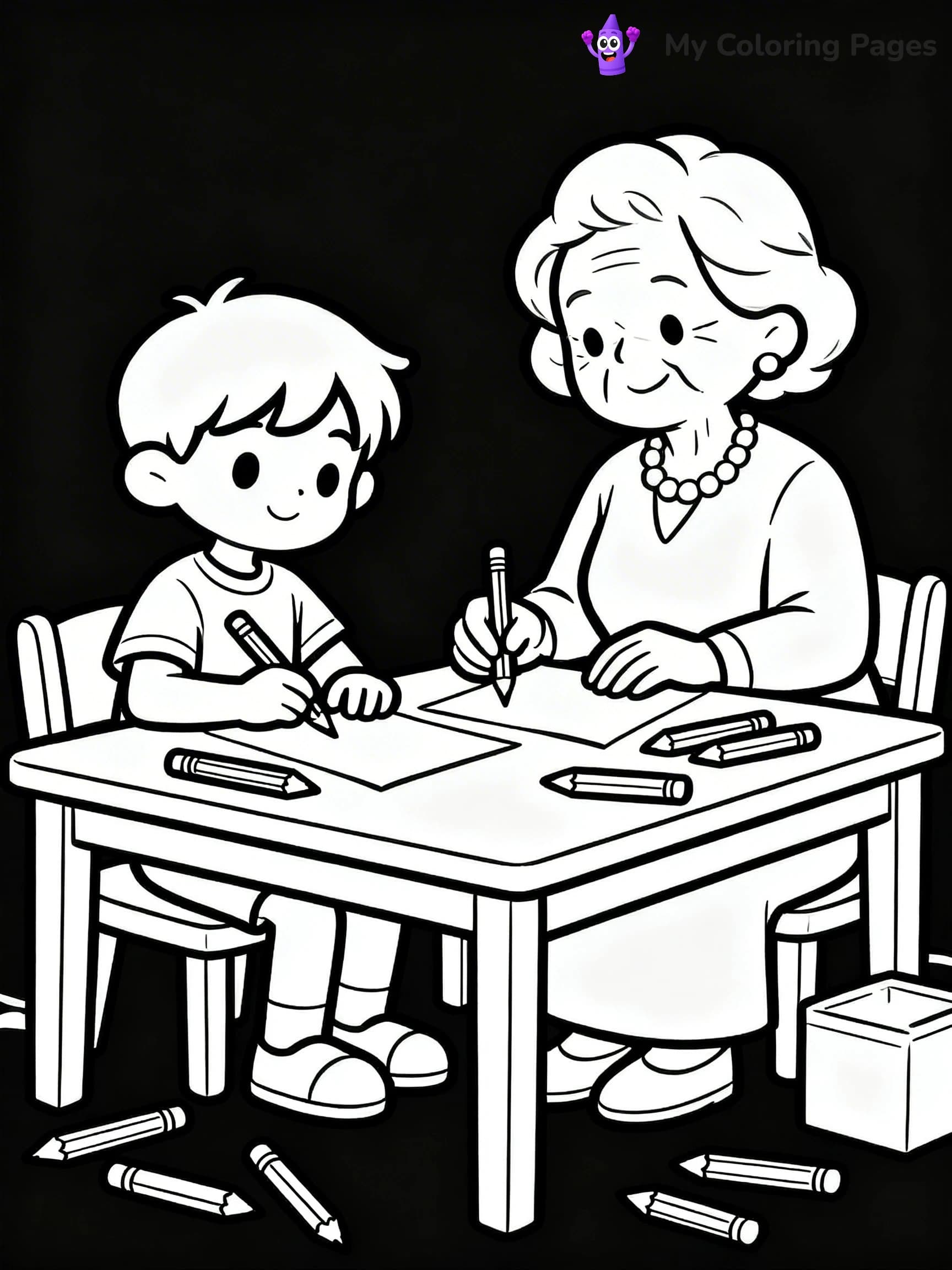 Grandparents Day Coloring Pages - 21