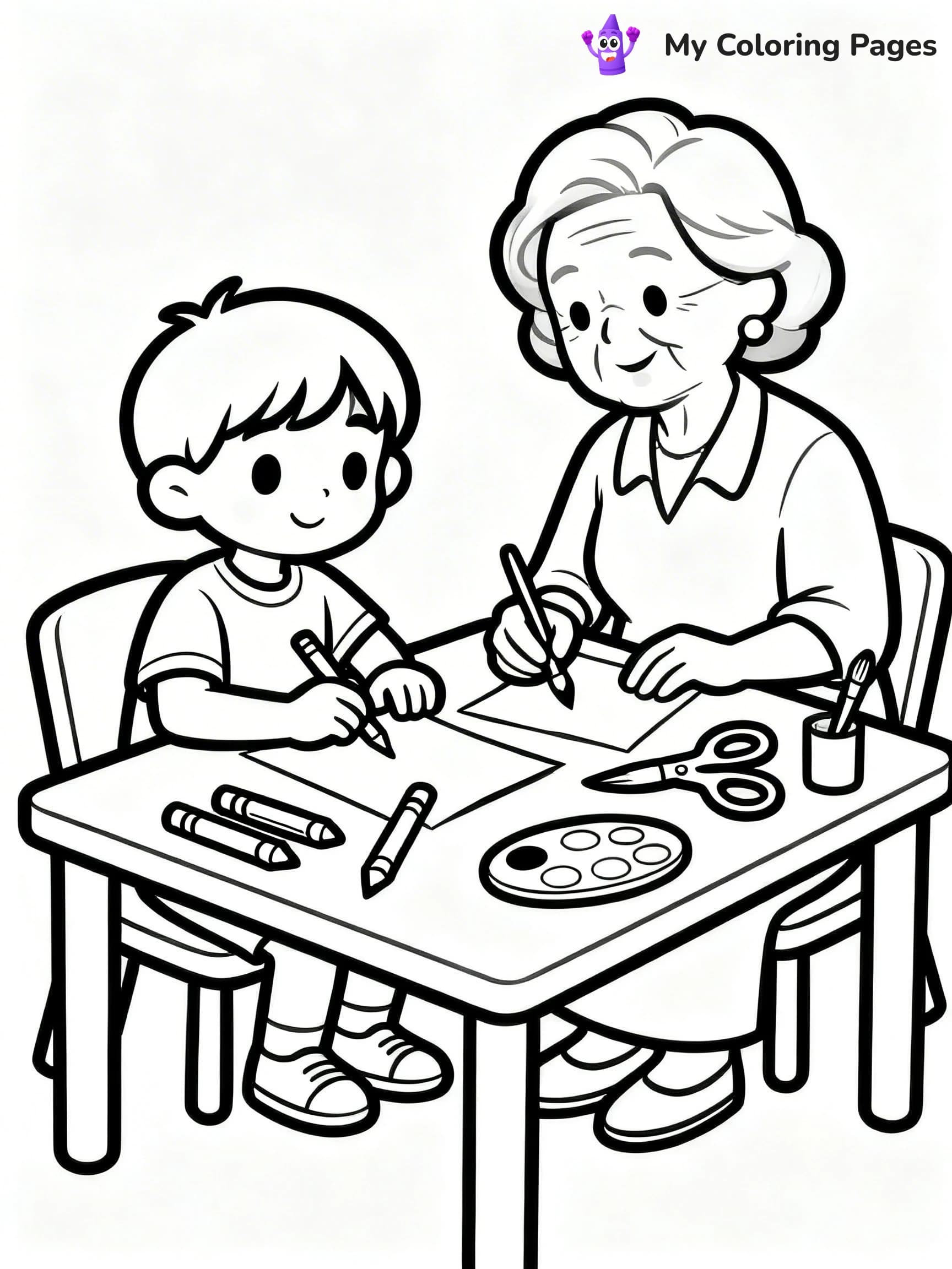Grandparents Day Coloring Pages - 20