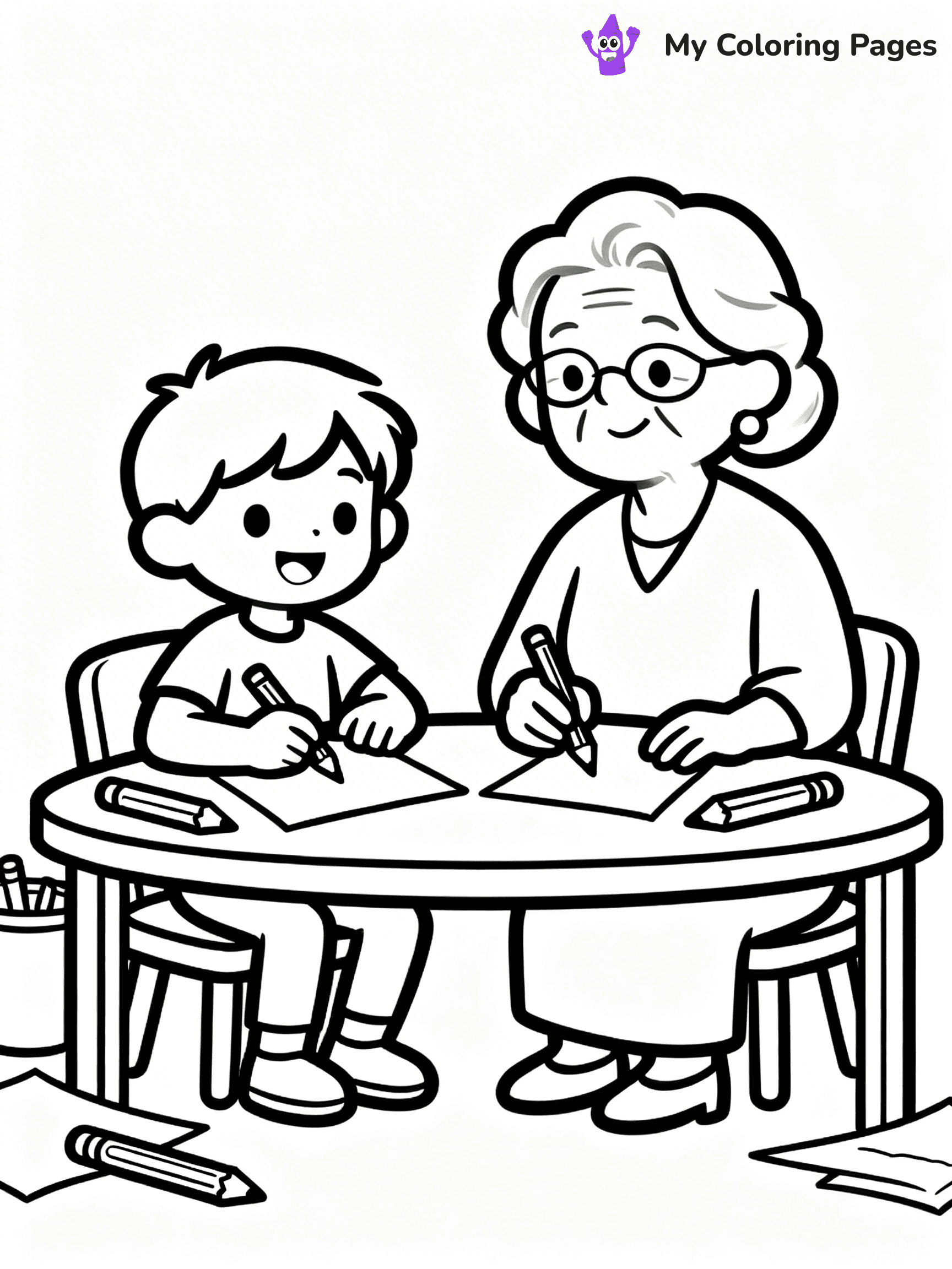 Grandparents Day Coloring Pages - 19