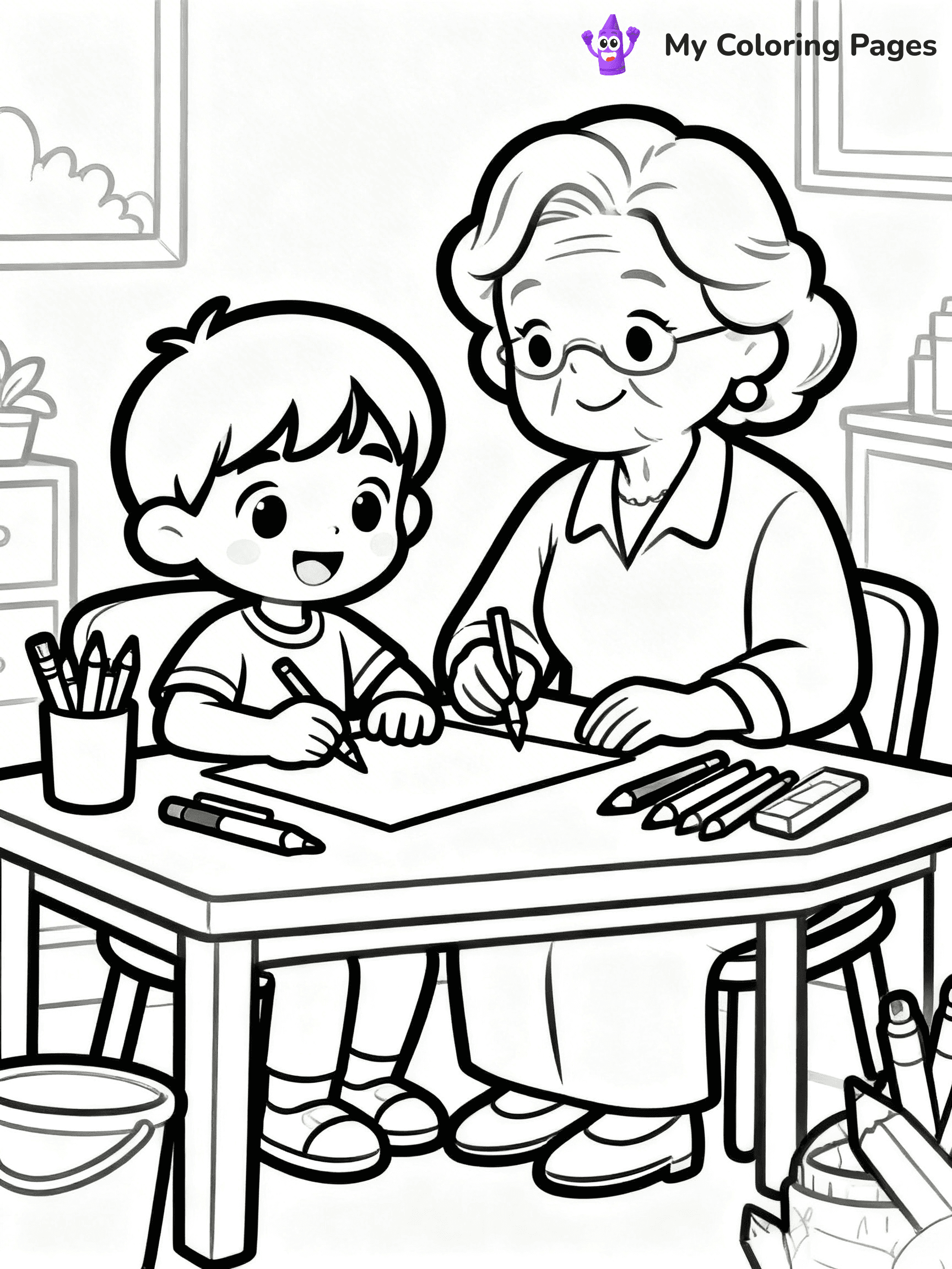 Grandparents Day Coloring Pages - 18