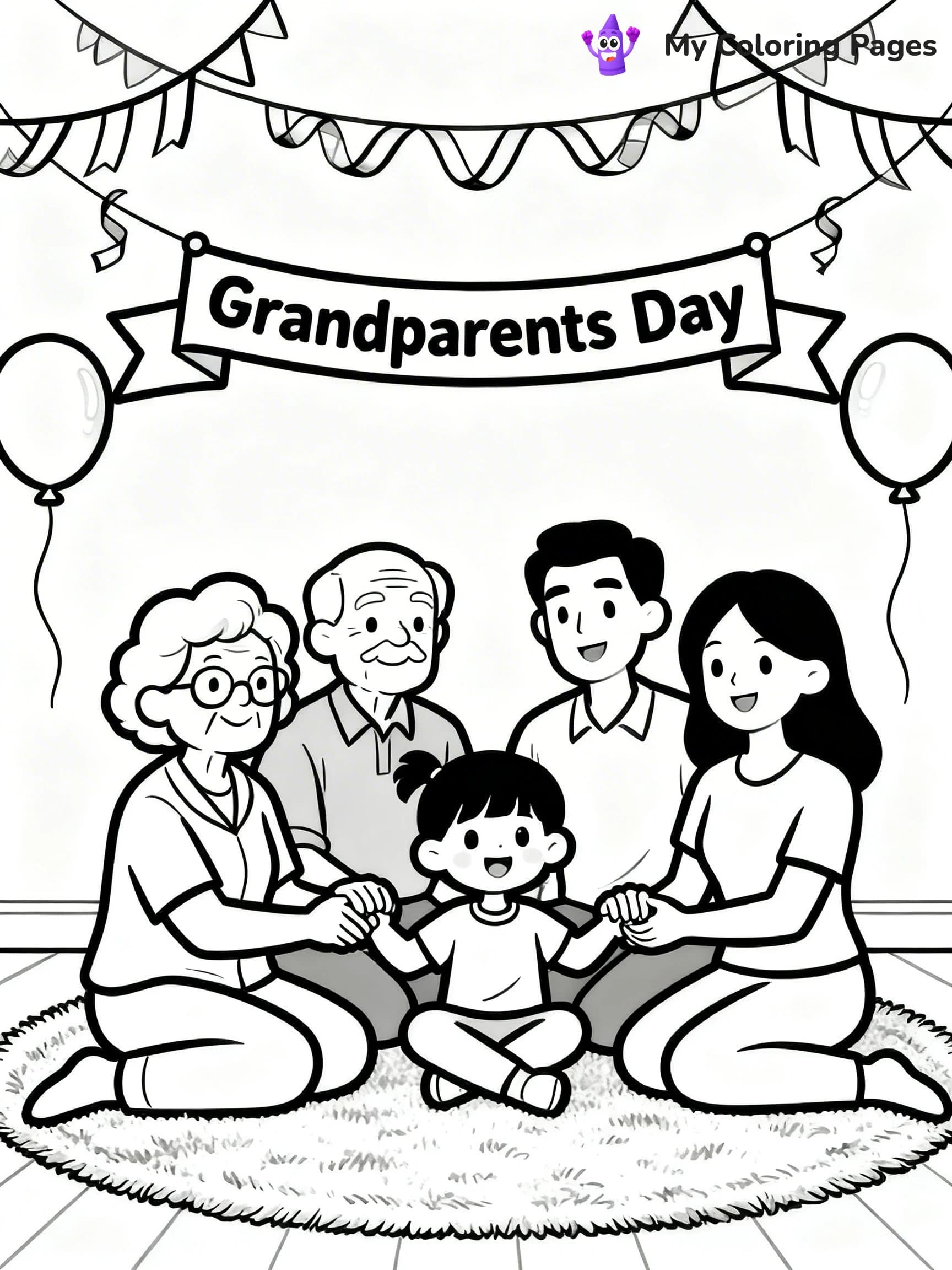 Grandparents Day Coloring Pages - 10