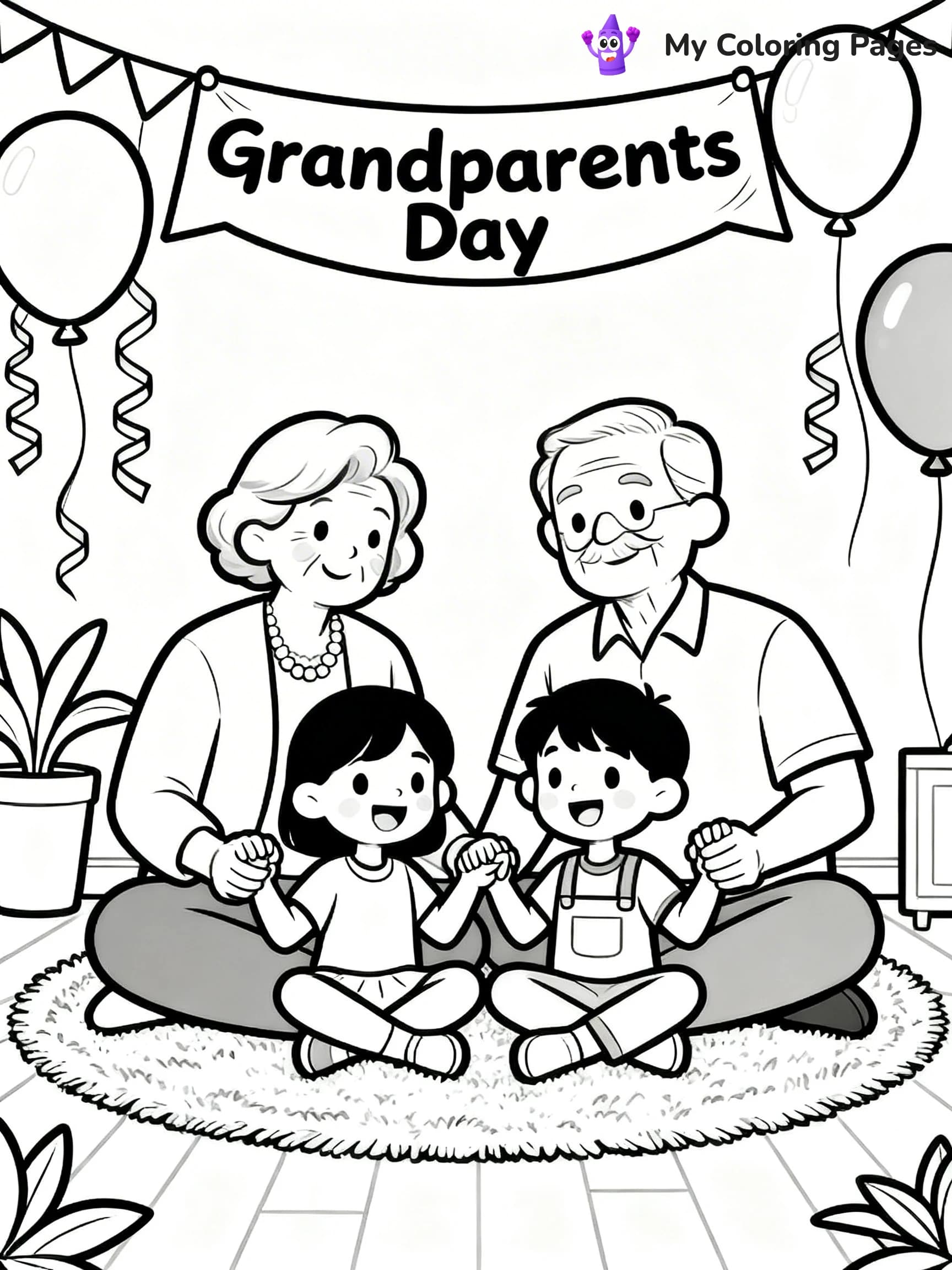 Grandparents Day Coloring Pages - 9