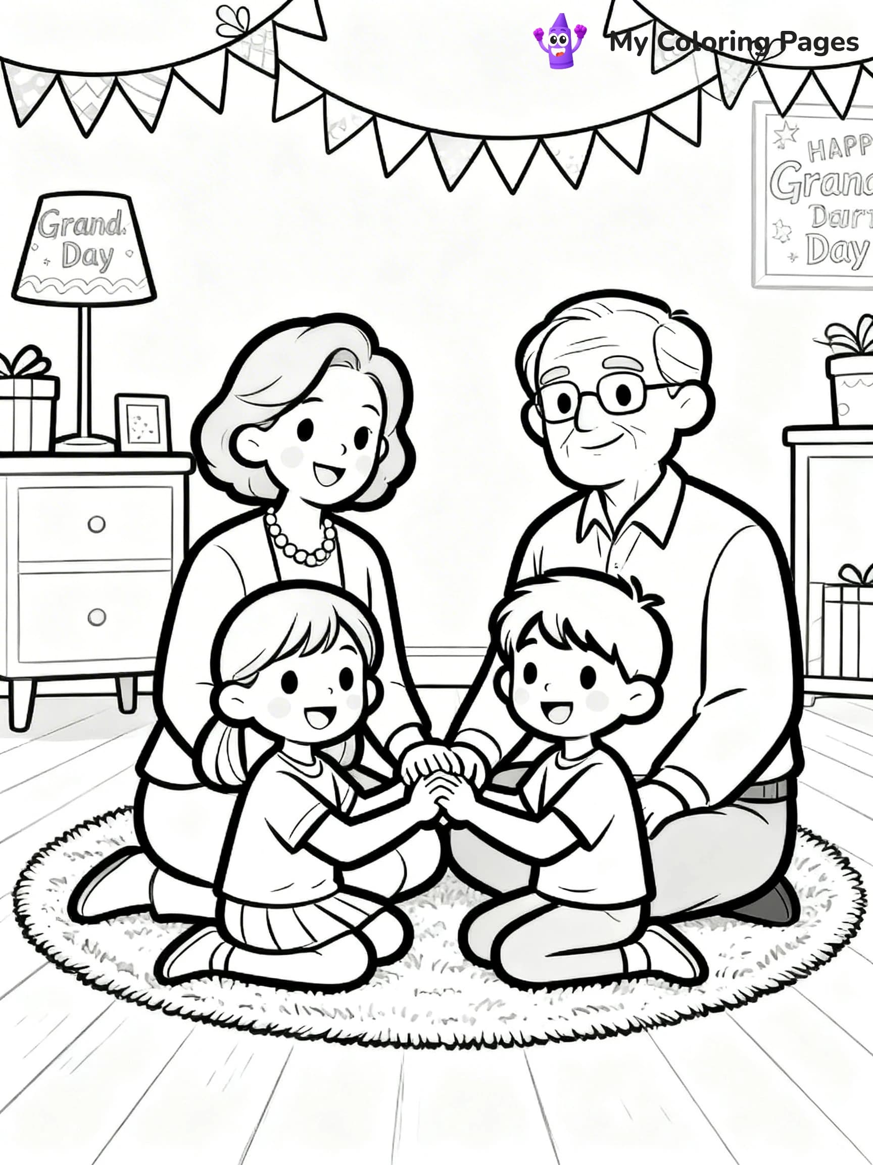 Grandparents Day Coloring Pages - 8