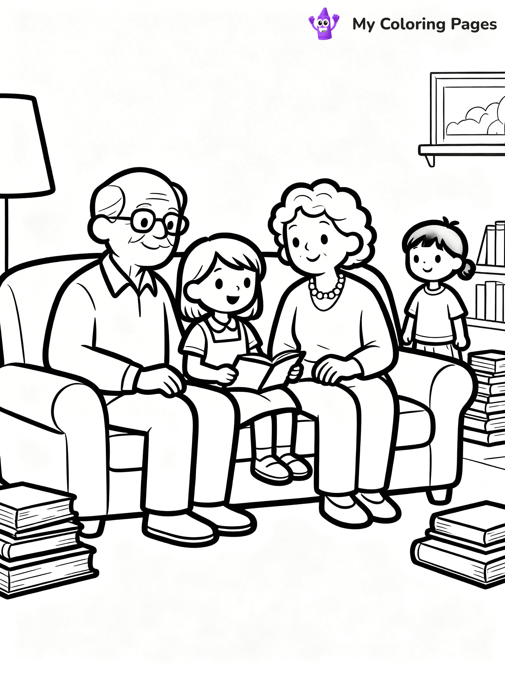 Grandparents Day Coloring Pages - 7