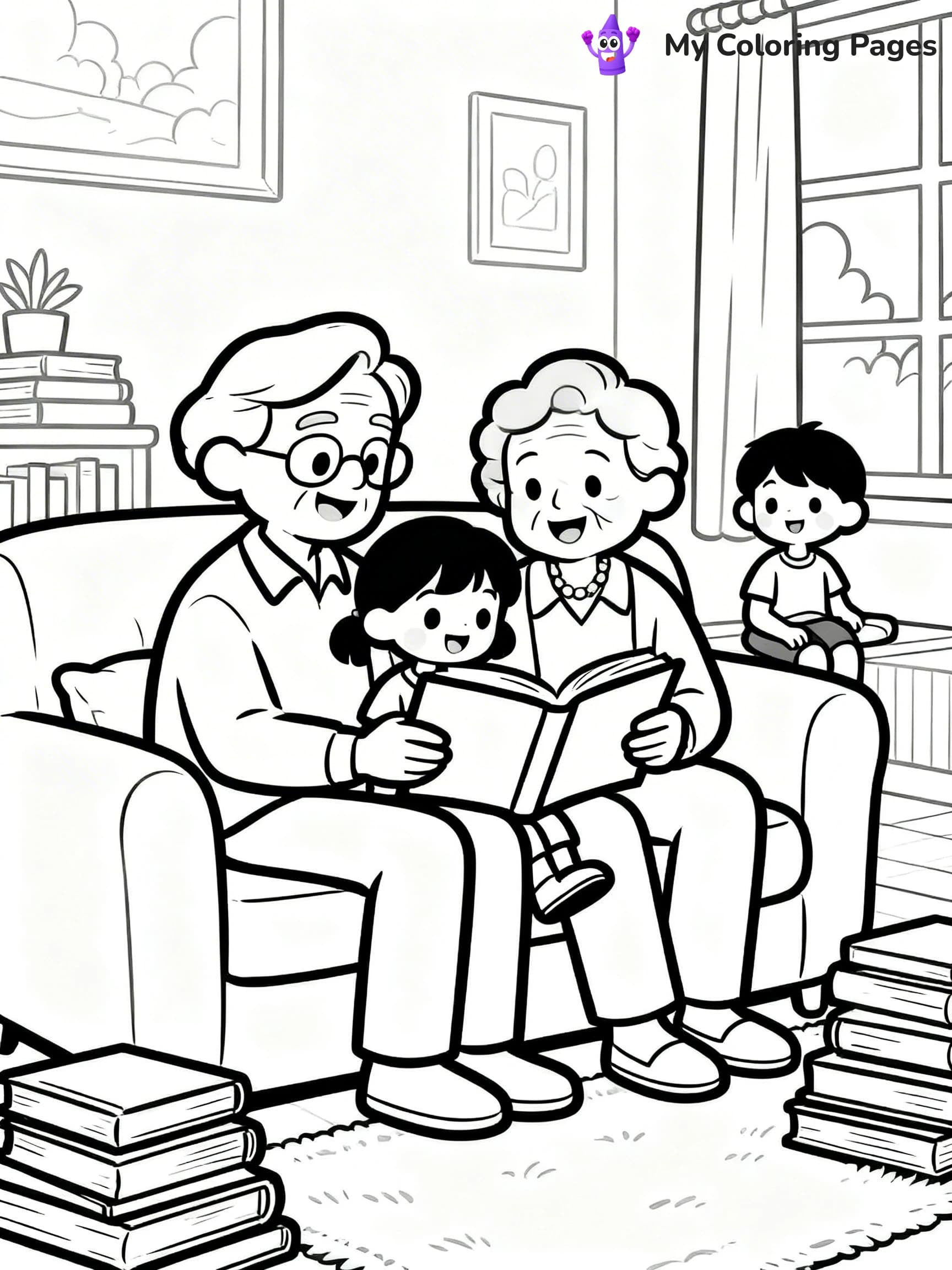 Grandparents Day Coloring Pages - 6