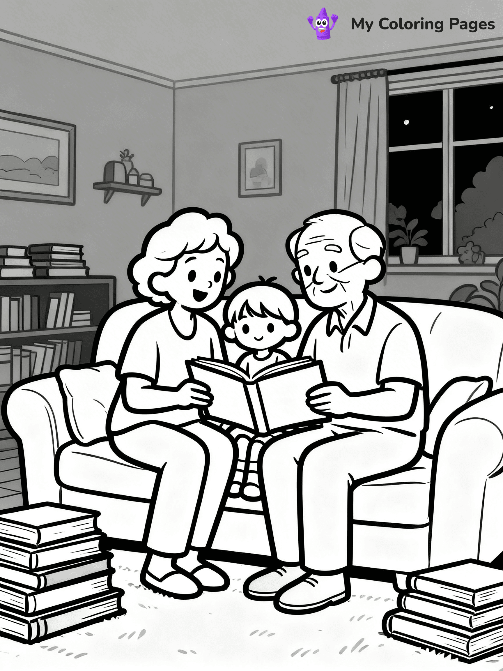 Grandparents Day Coloring Pages - 4
