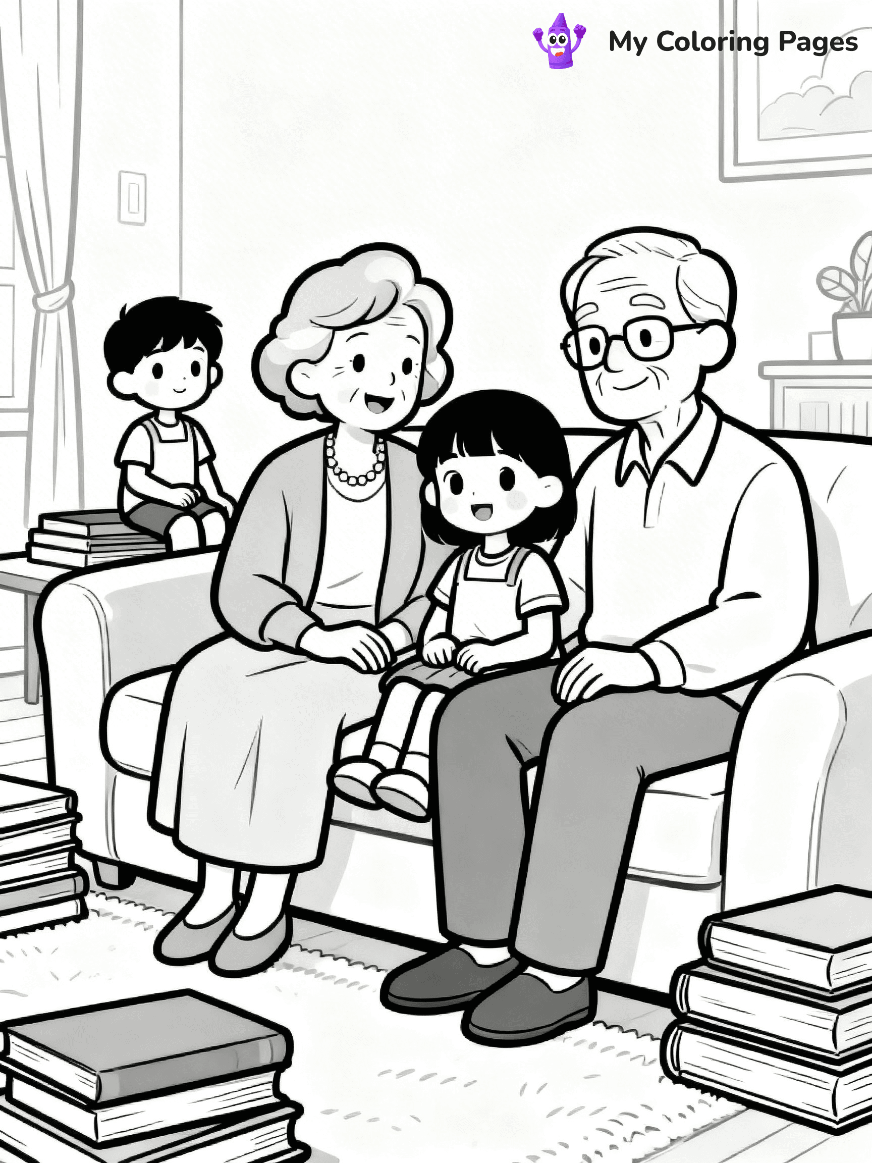 Grandparents Day Coloring Pages - 3