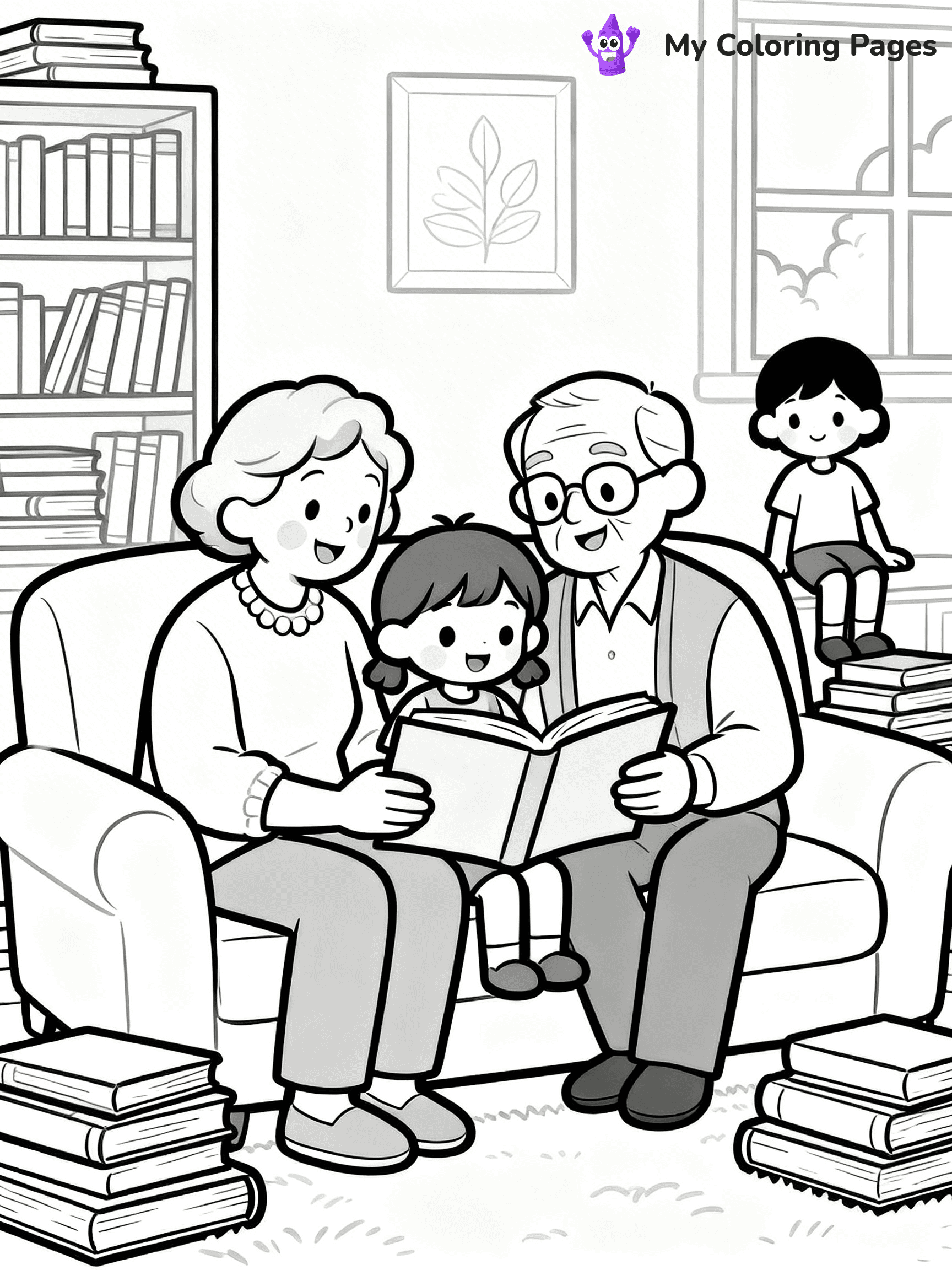 Grandparents Day Coloring Pages - 2