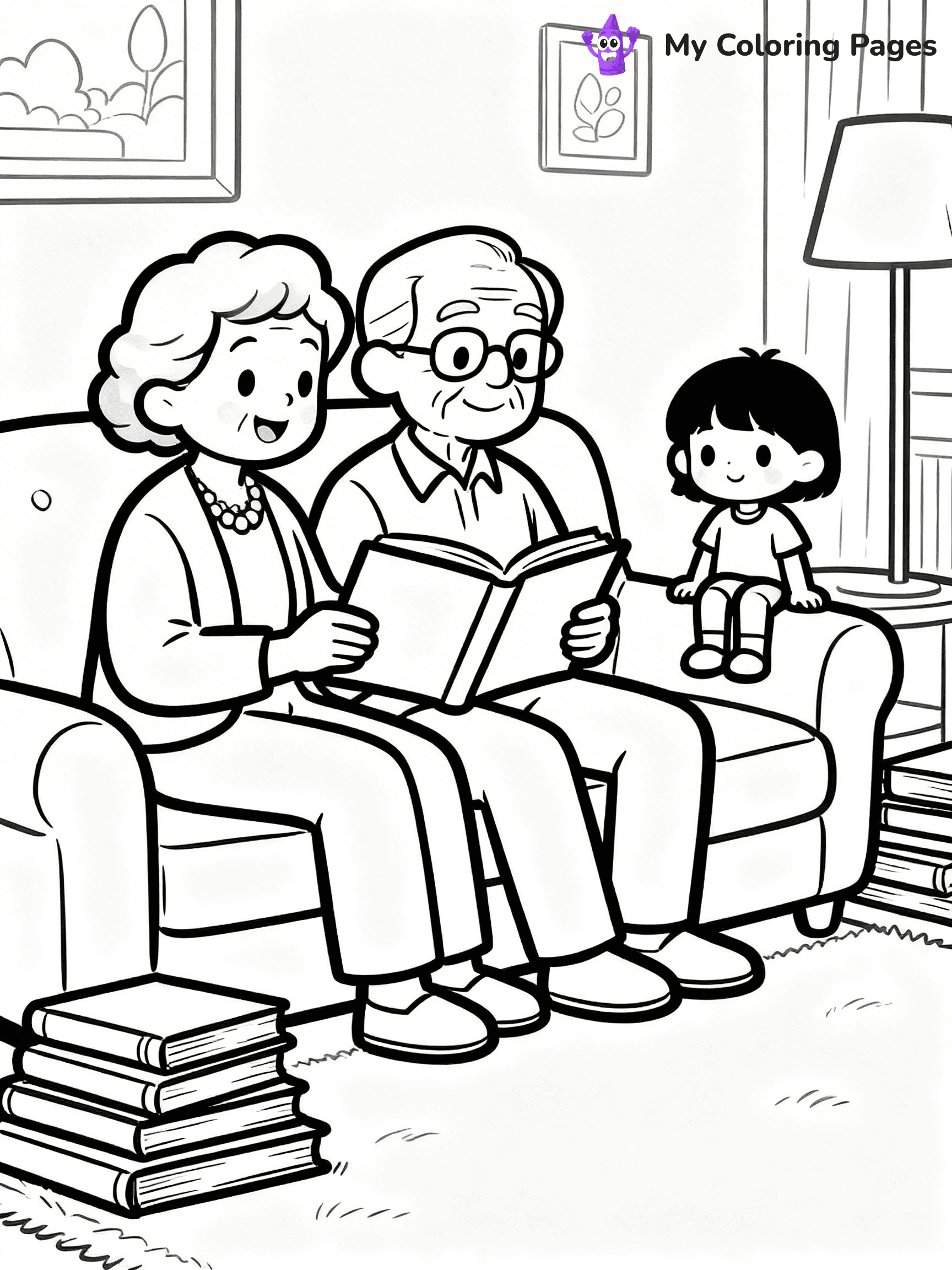 Grandparents Day Coloring Pages - 1