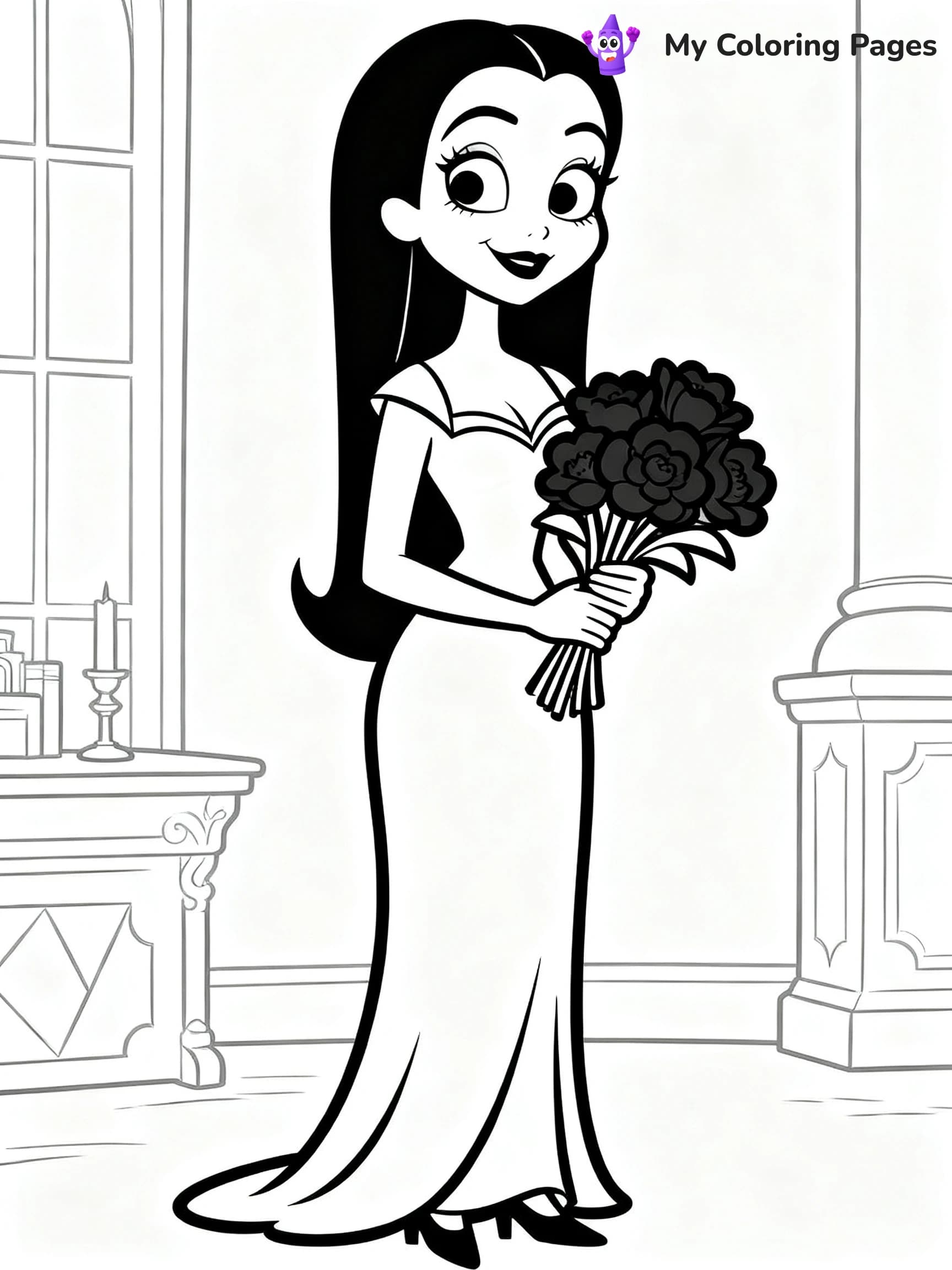 Wednesday Addams Coloring Pages - 22