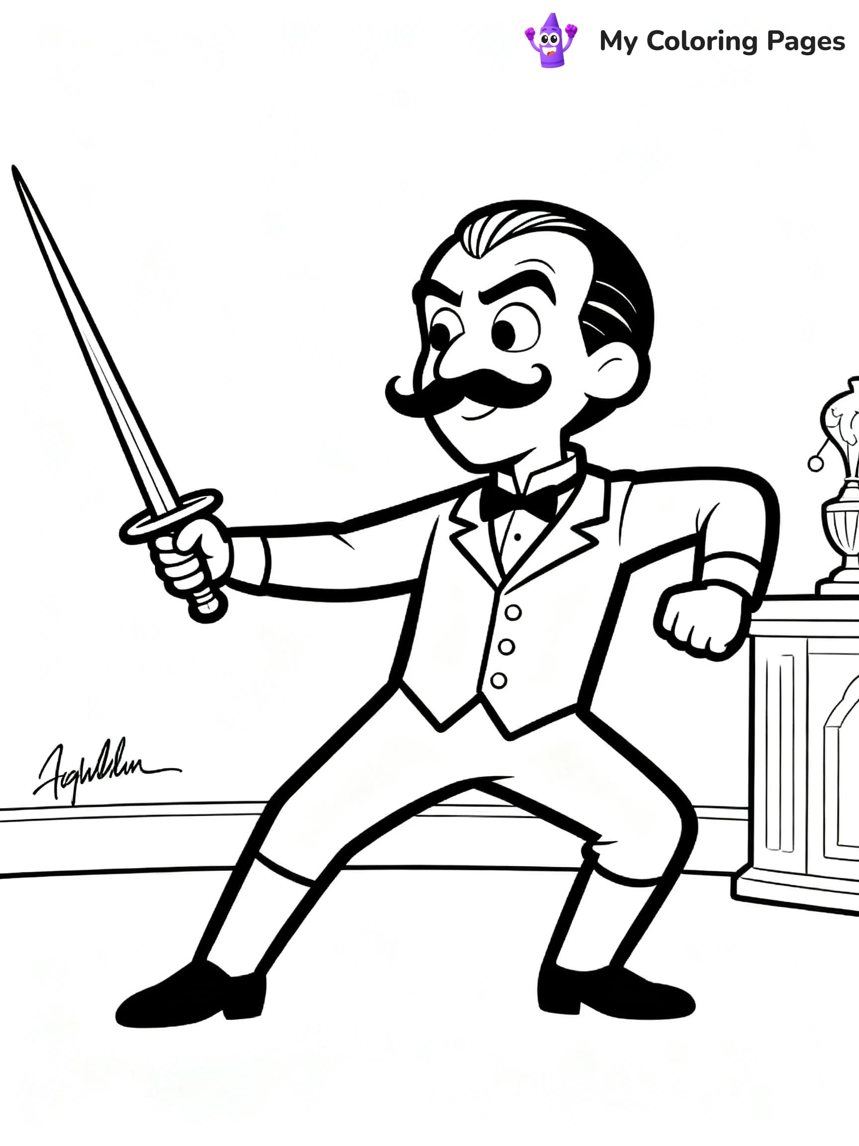 Wednesday Addams Coloring Pages - 19